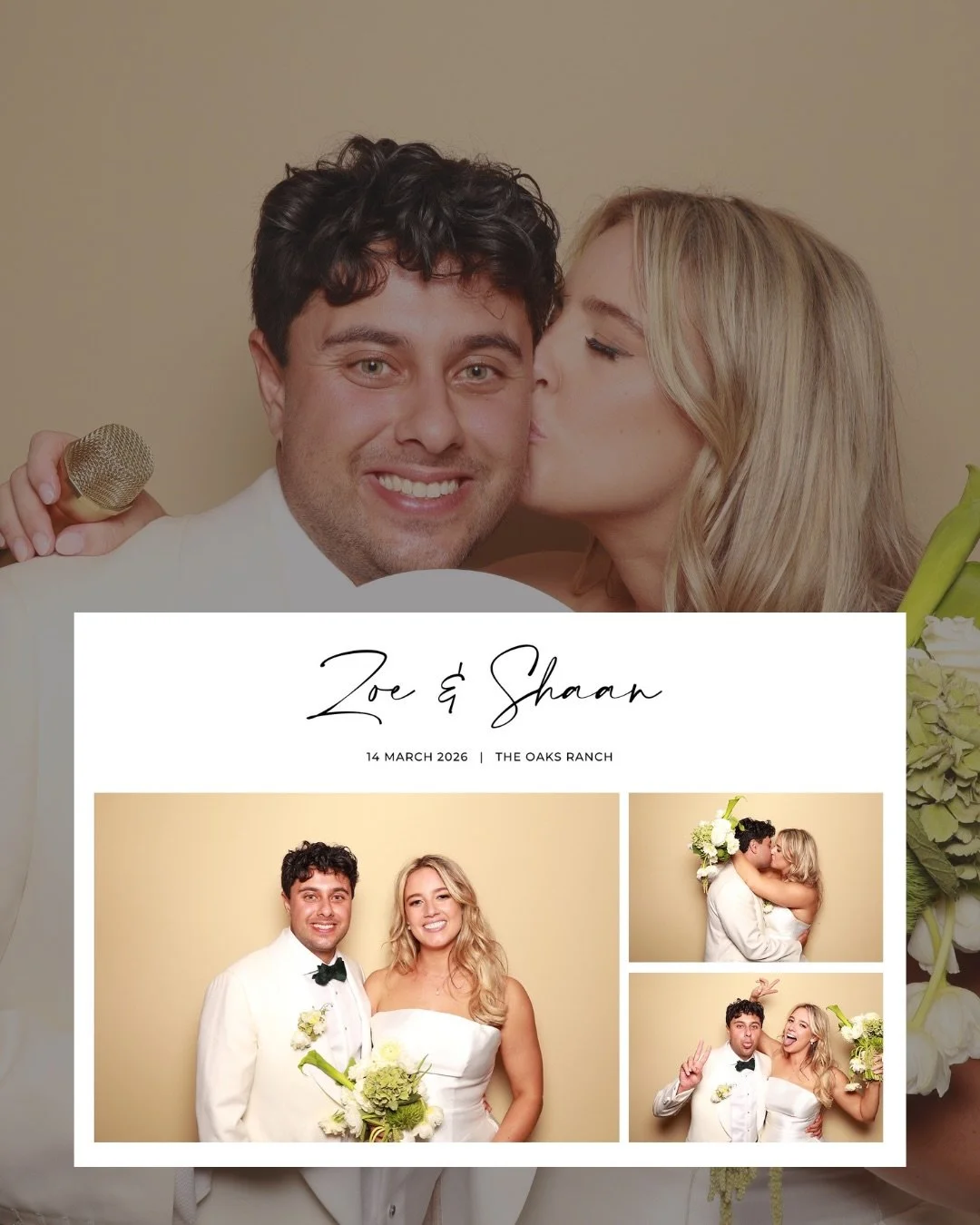 More Zoe and Shaan, please! 🤩⁠
⁠
Their personalised print template, made to suit the feel of the day &mdash; simple, refined, and easy to keep.⁠
⁠
Alongside a few favourites from the night ✨⁠
⁠
#PhotoboothTemplate #PhotoboothPrint ⁠
#SouthCoastPhoto