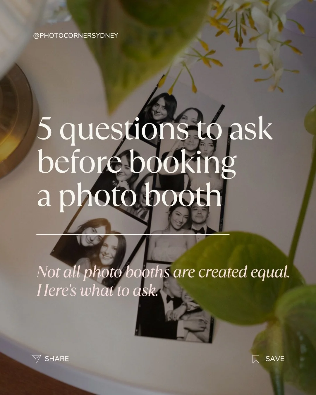Booking a photo booth should be the easy part of planning your event &mdash; and it is, when you know what to ask. Swipe through for the 5 questions that separate a seamless experience from one you&rsquo;ll spend the night worrying about. Save this o