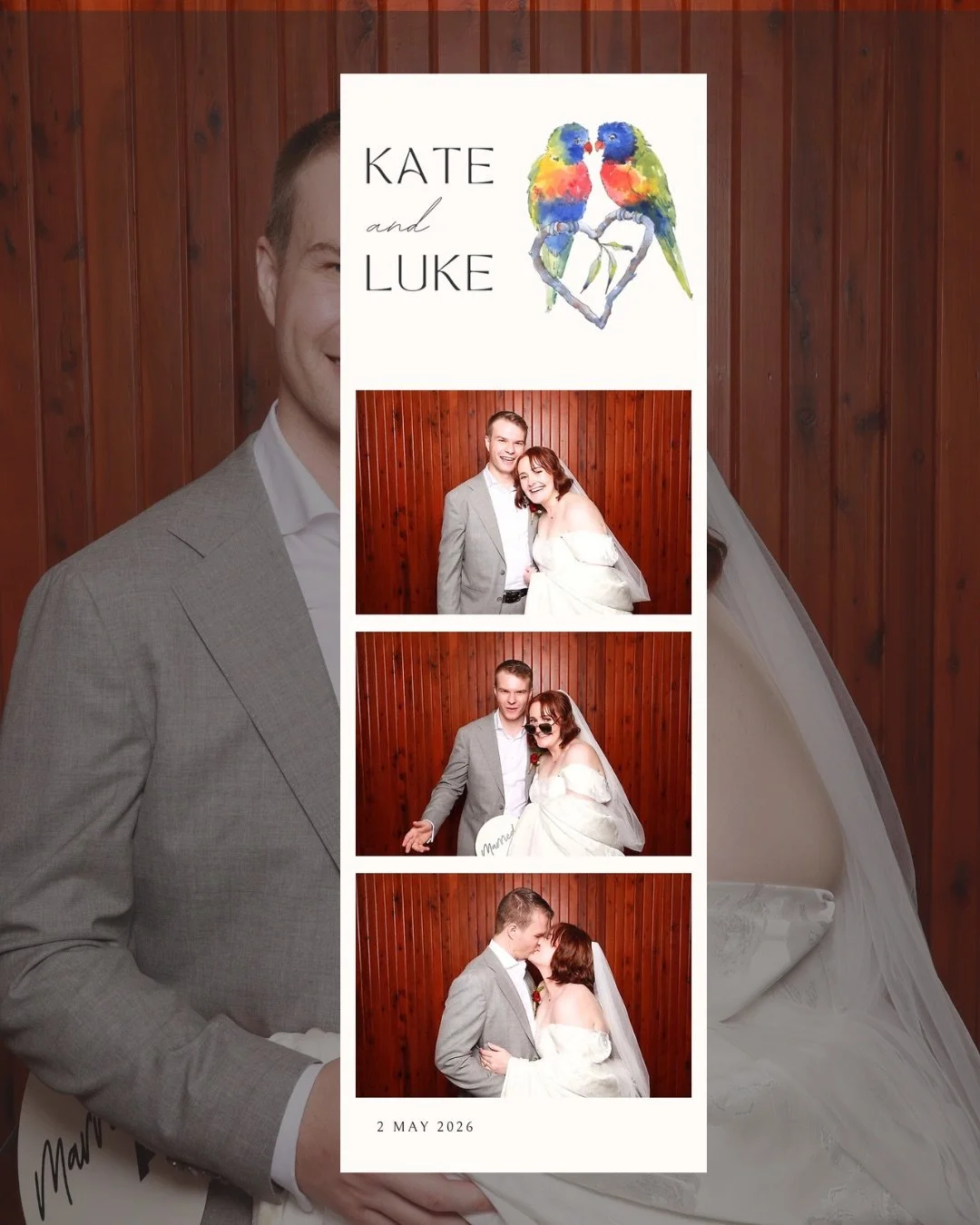 When Kate &amp; Luke&rsquo;s stationery featured Rosellas, we knew exactly where to take the print design. ⁠
⁠
Their custom template mirrored the botanicals woven through their stationery and the florals filling the room &mdash; colourful, considered