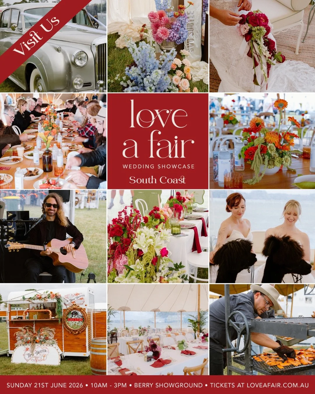 Mark your calendar for a day worth making plans for. Love A Fair at Berry Showground is the kind of wedding showcase that deserves a road trip &mdash; eighty plus vendors, beautiful styling, live music, complimentary drinks, and real good energy. ⁠
⁠