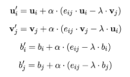 First derivatives. Every step, update variable values.