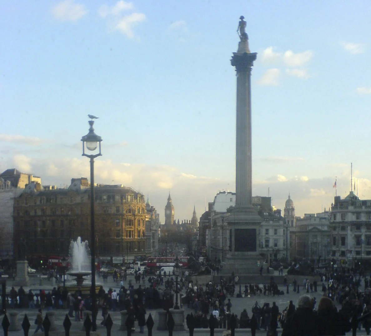Trafalgar Square. Winter.