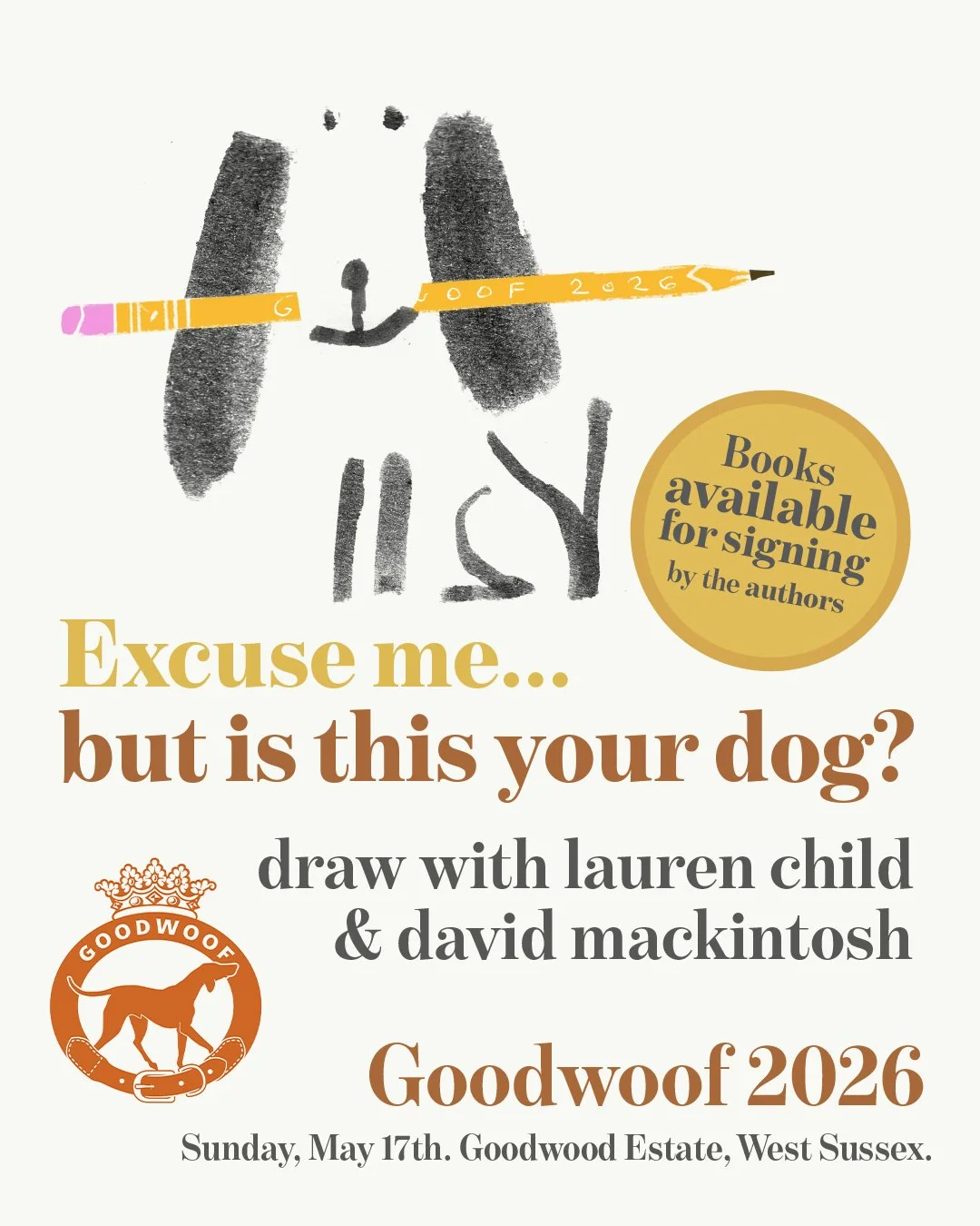 A Drawing Event at Goodwoof 2026 with Lauren Child…