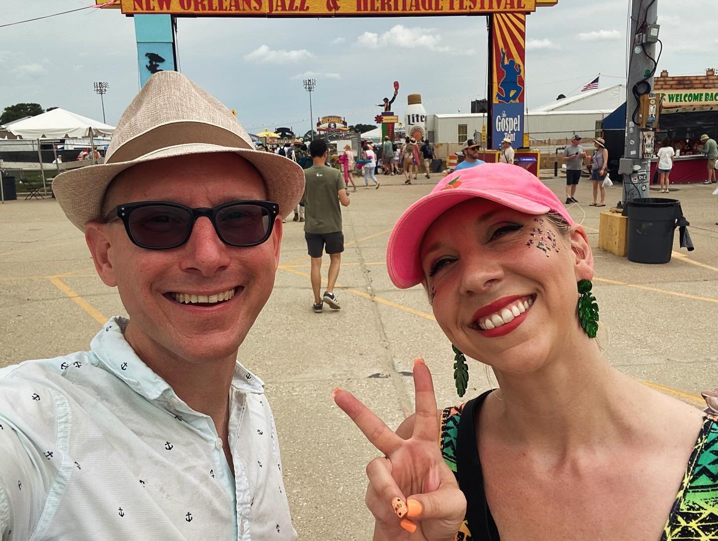 Jazz Fest yesterday! Met some new friends, didn&rsquo;t sweat too much, and heard Tower of Power up close and personal! @mezzoihnen @towerofpower @jazzfest