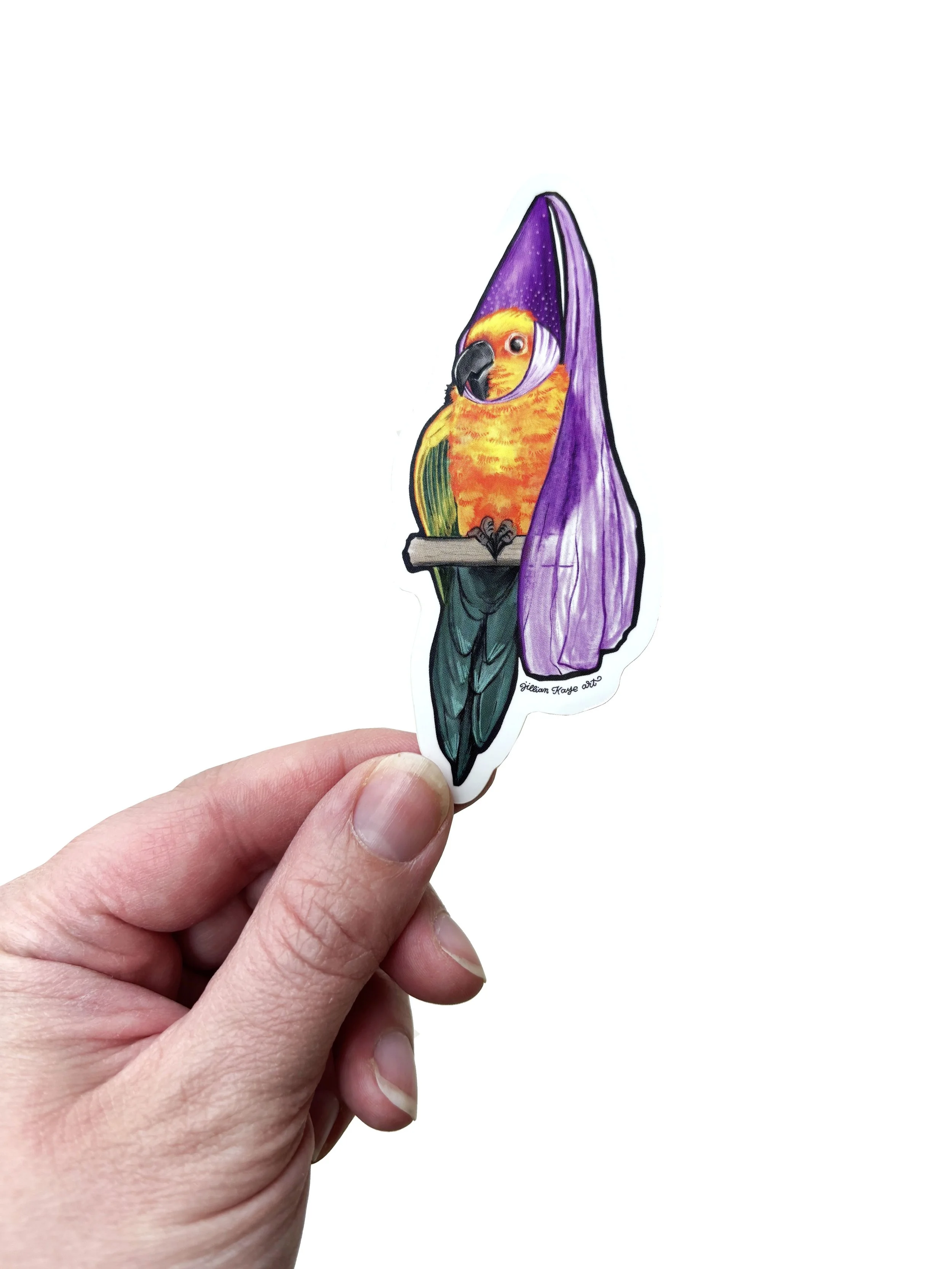Princess Parakeet | 4" Vinyl Sticker