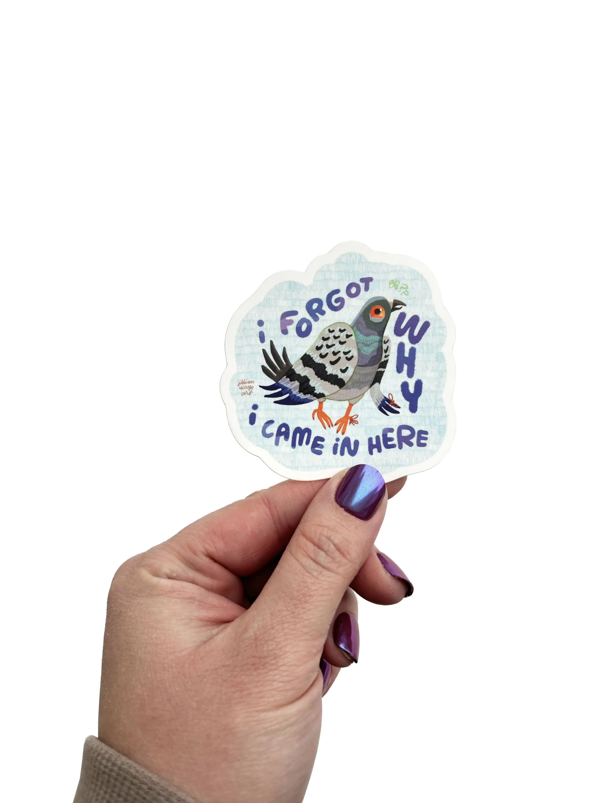 Forgetful Pigeon | 3" Vinyl Sticker