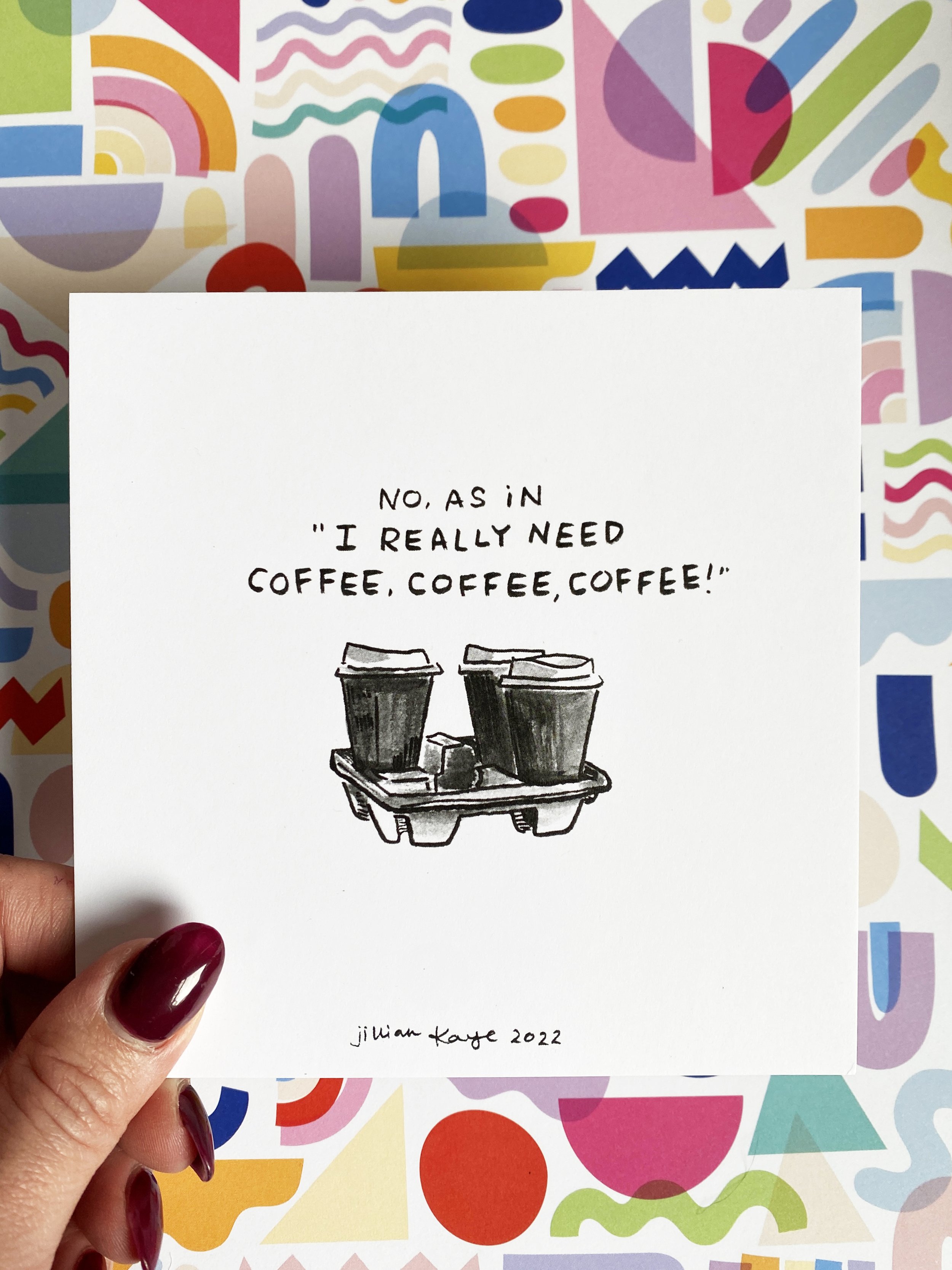 Coffee Coffee Coffee 5x5 Art Print