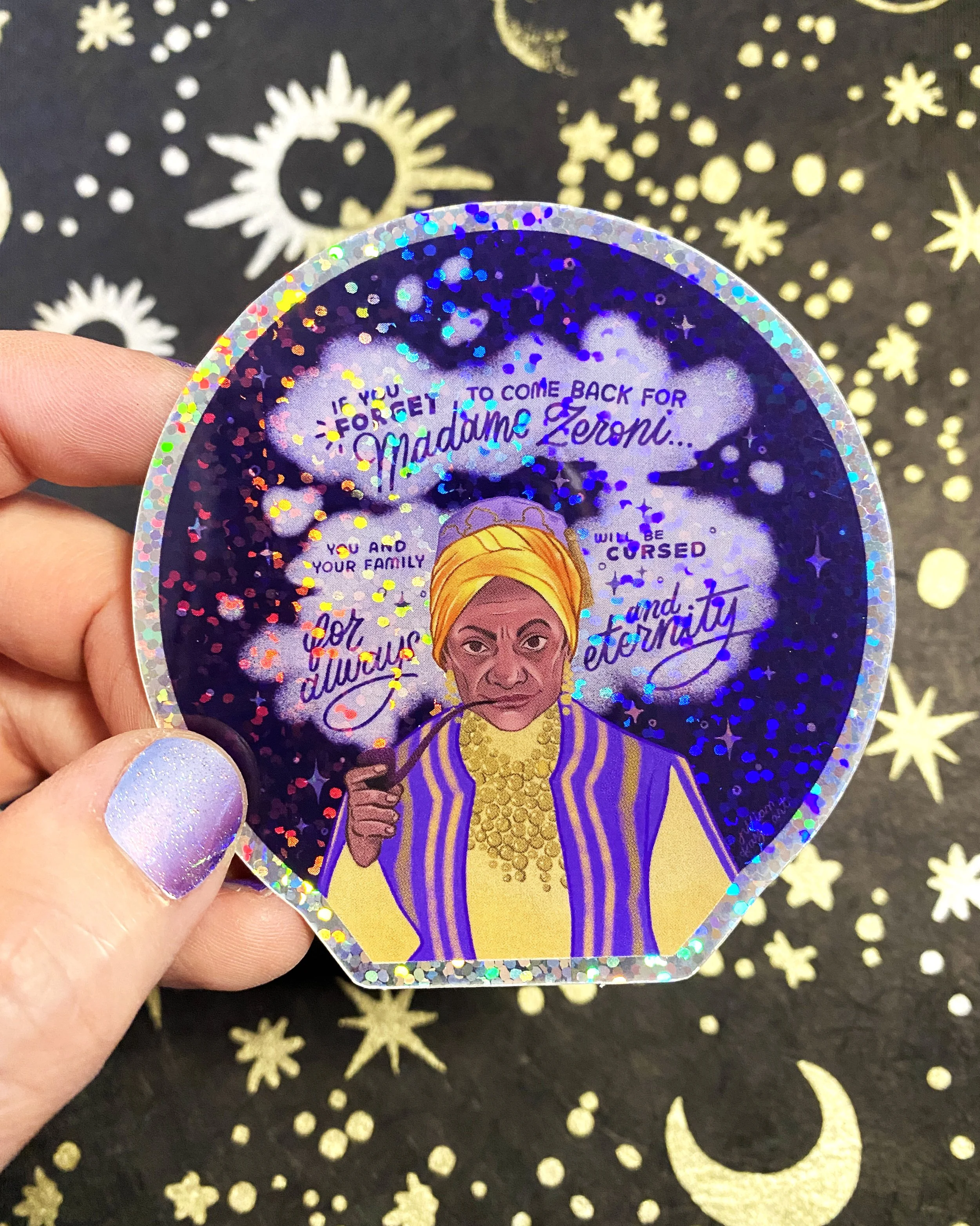 Madame Zeroni | 3" Glitter Sticker