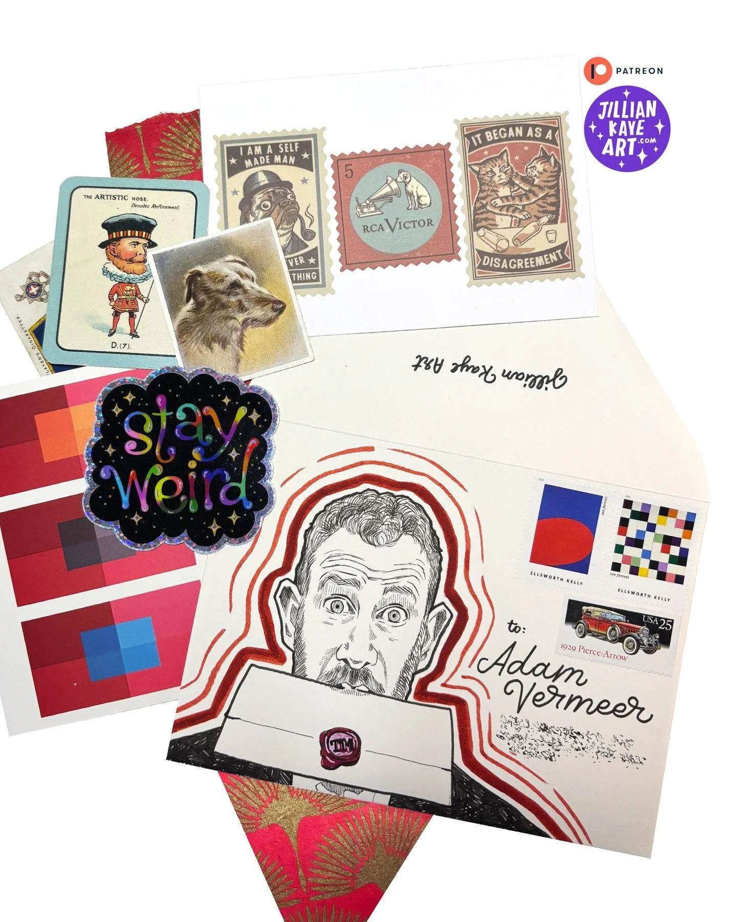 In honor of the return of @taskmaster 💌

🎨: @sakuraofamerica on a @papersource A7 envelope 

#snailmail #taskmaster #mail #mailart