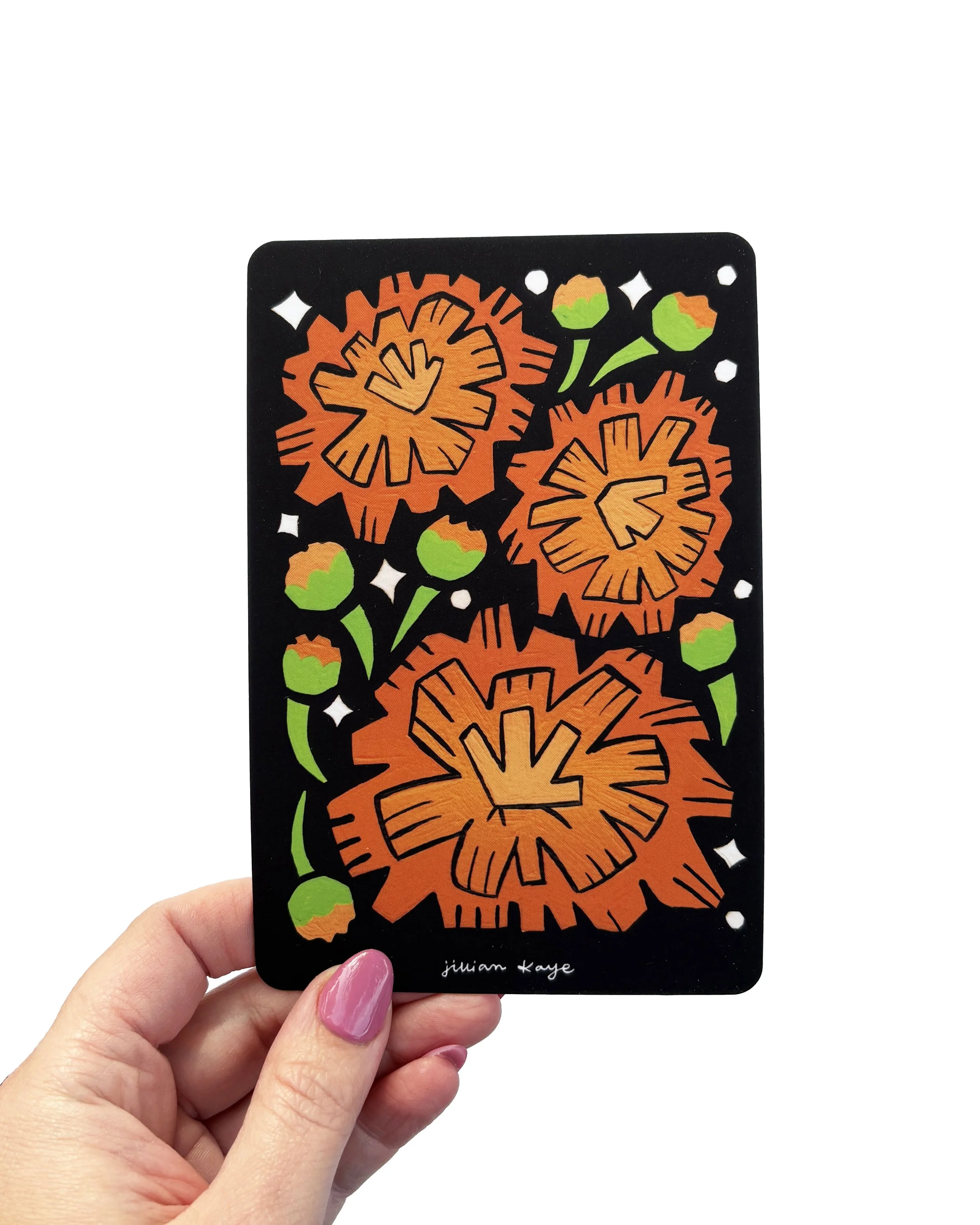Orange Mums | 4x6 Postcard