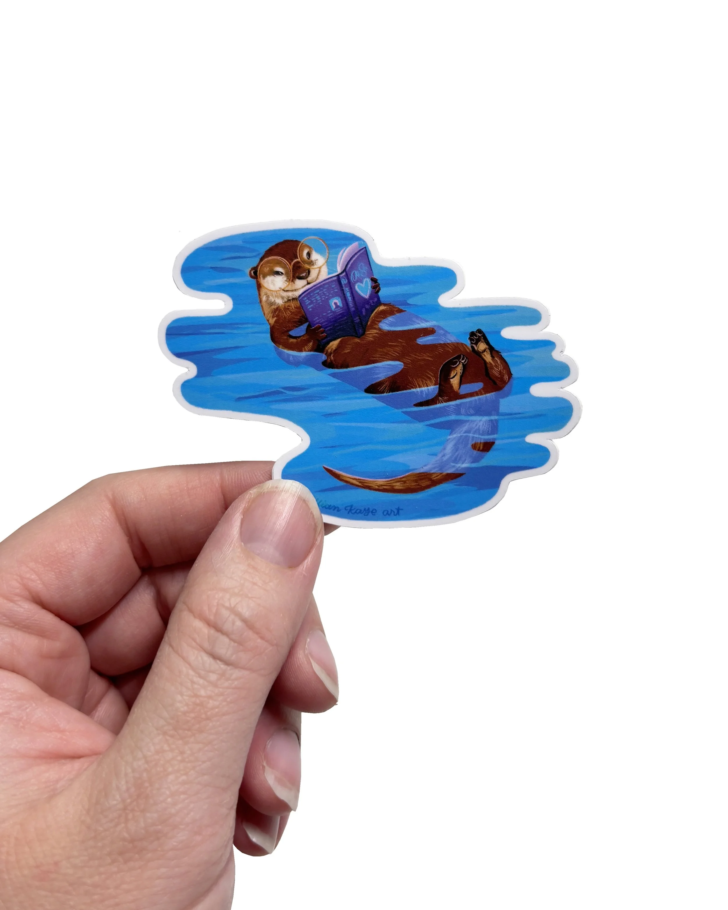 Reading Otter | 3" Vinyl Sticker
