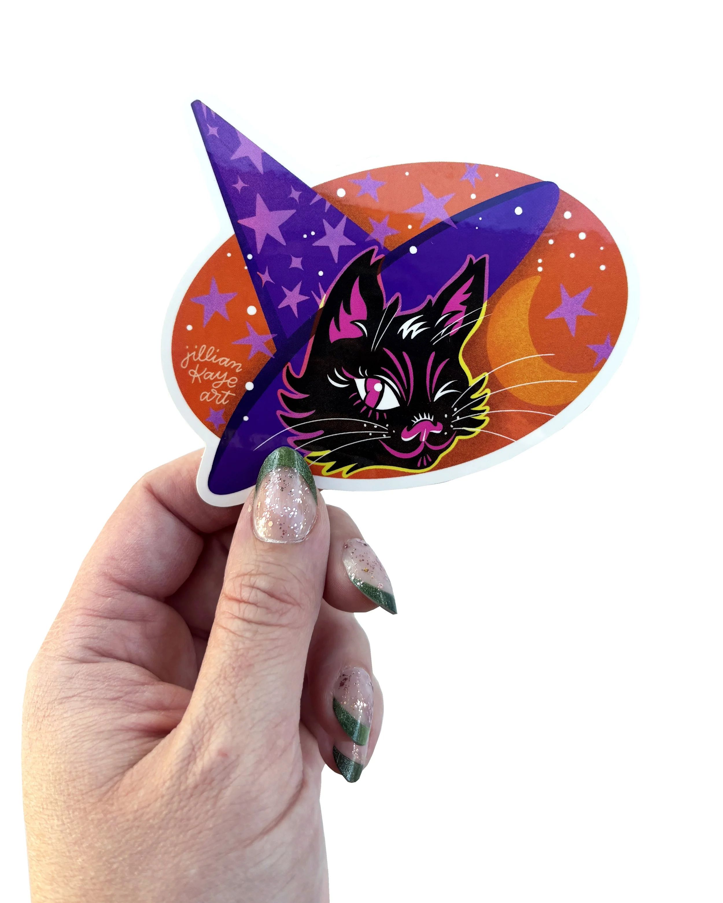 Kitschy Witchy Kitty Cat | 4" Vinyl Sticker