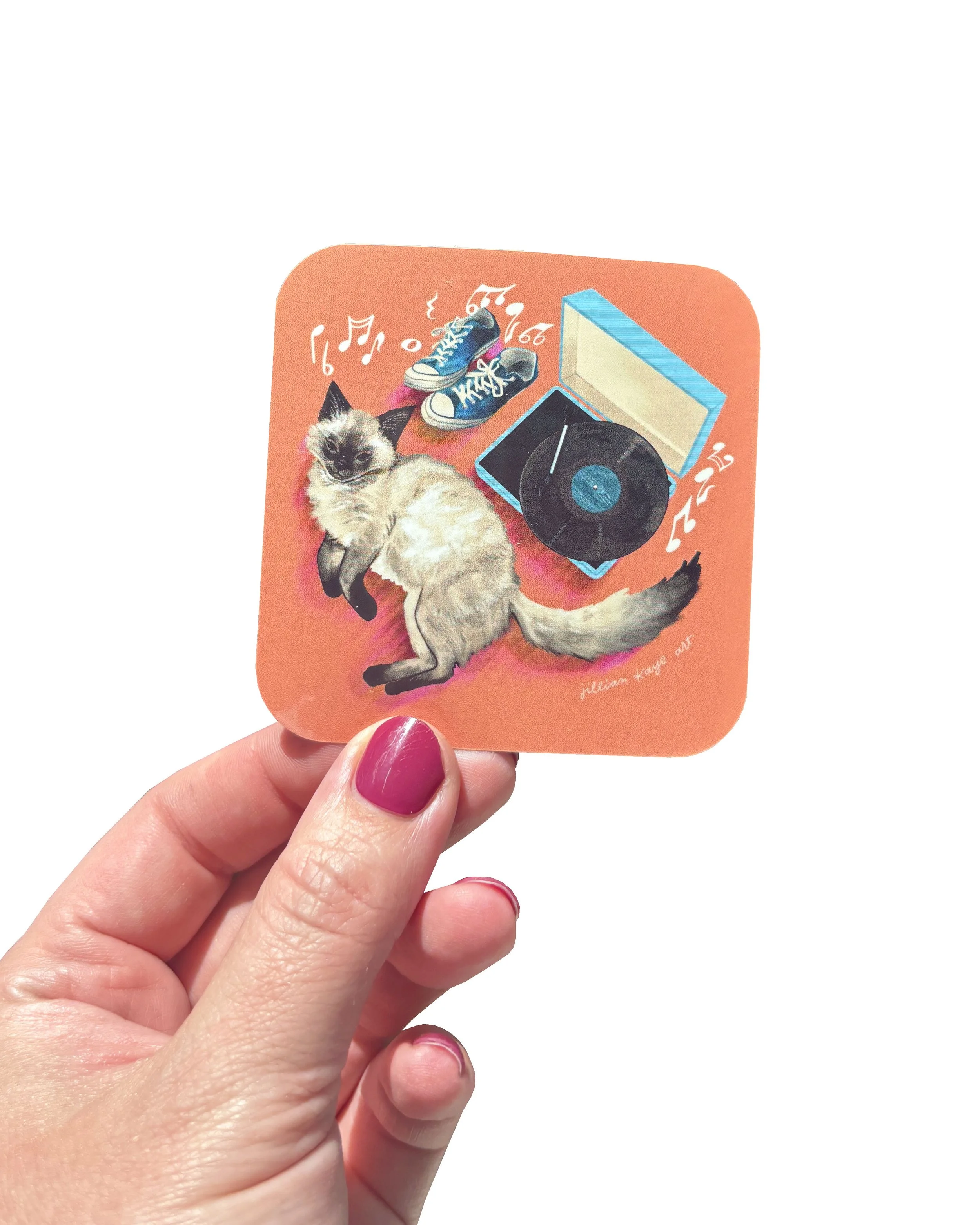 Vinyl Record Cat | 3" Vinyl Sticker