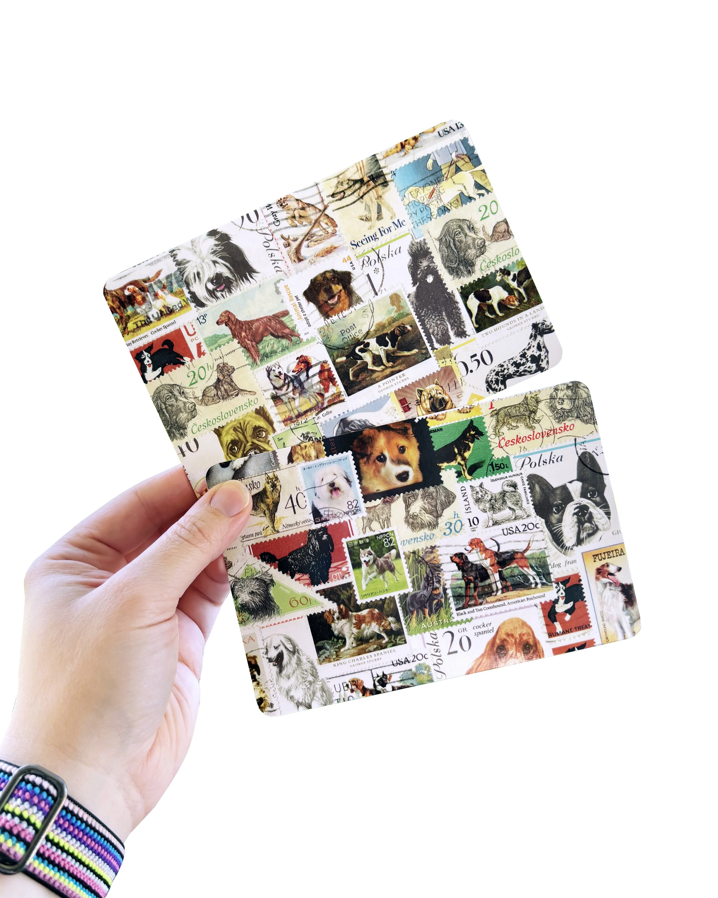 Dog Stamp Collages | 4x6 Postcards