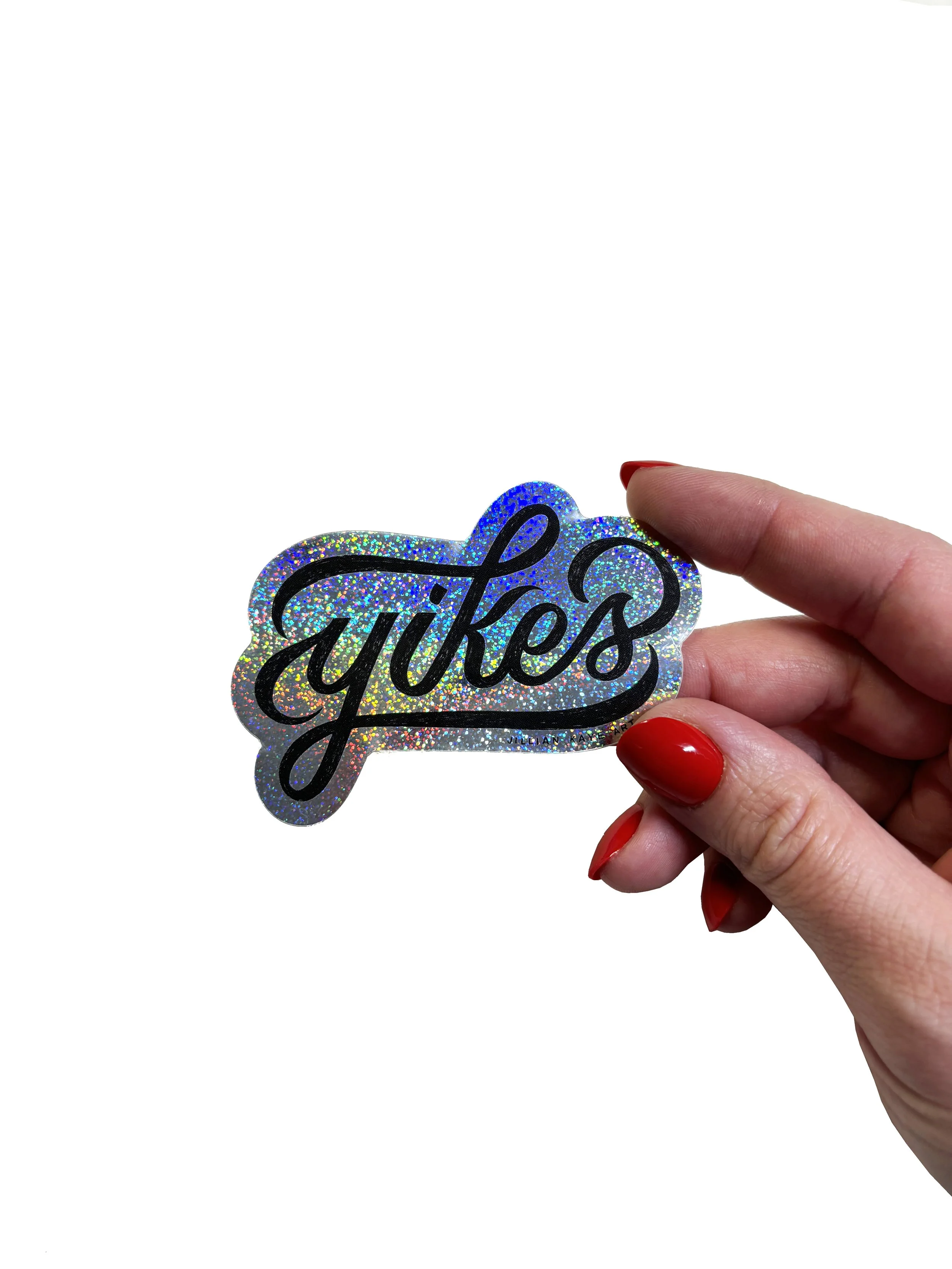 Yikes | 3" Glitter Sticker