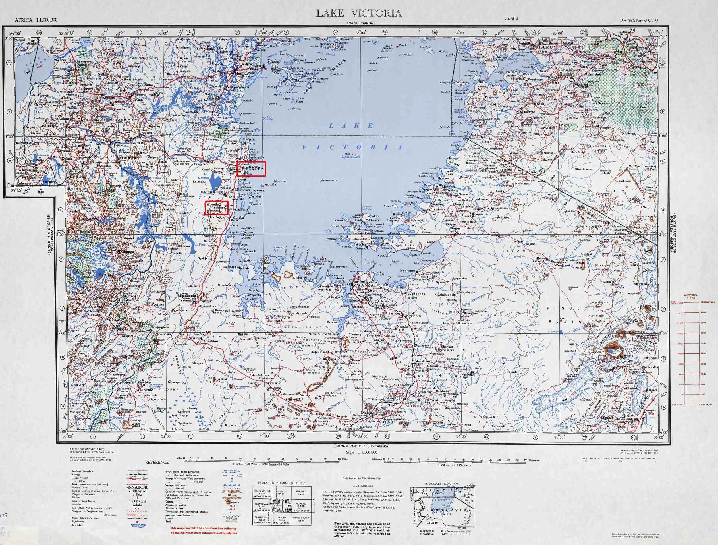 Map of North Tanganyika in 1948, via www.britishempire.co.uk .