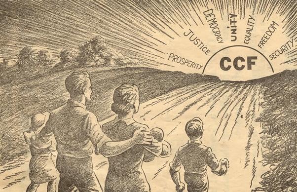 An election ad for the Saskatchewan CCF, via U Sask's Online Exhibit .
