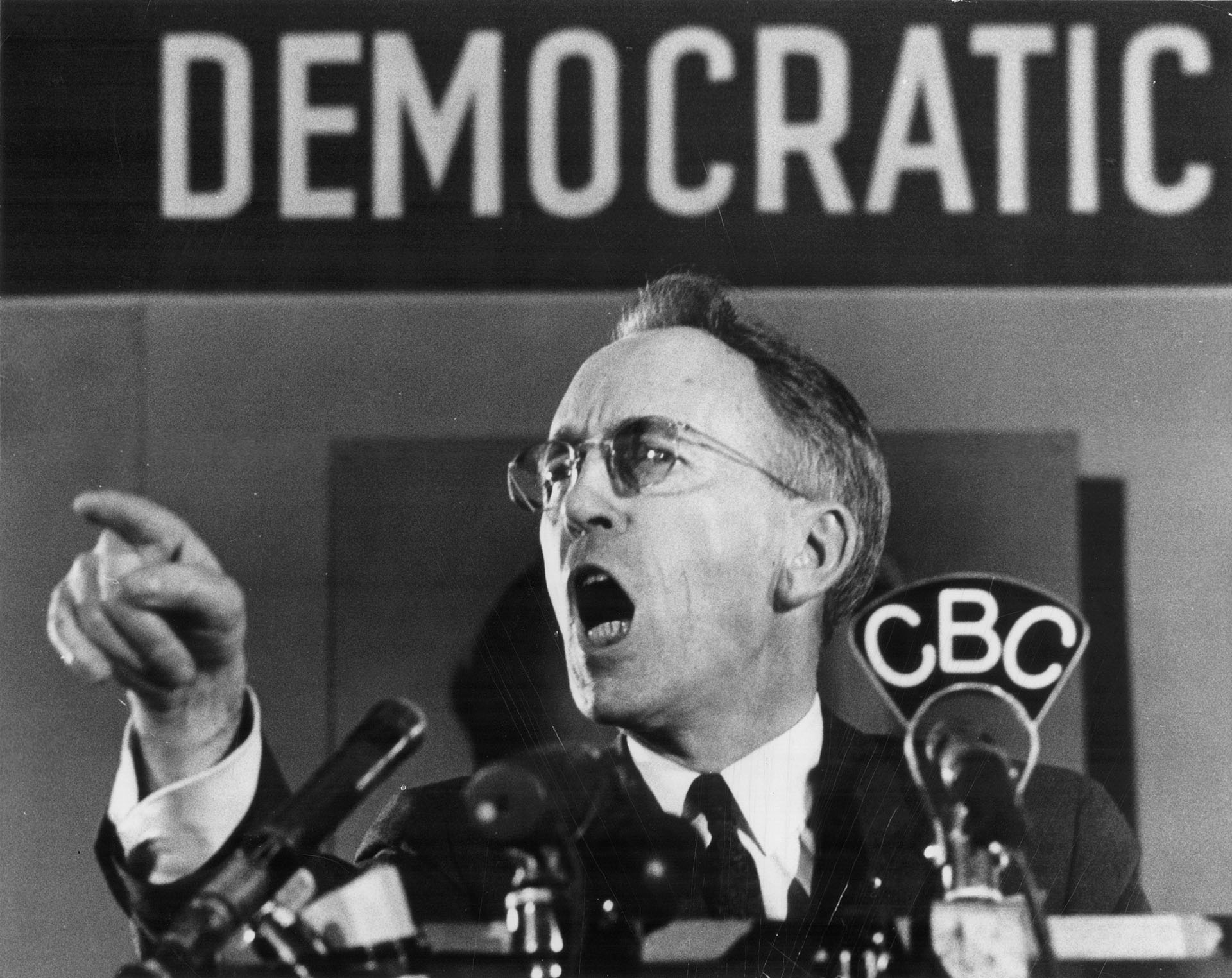 Tommy Douglas in 1963, via Toronto Public Library .