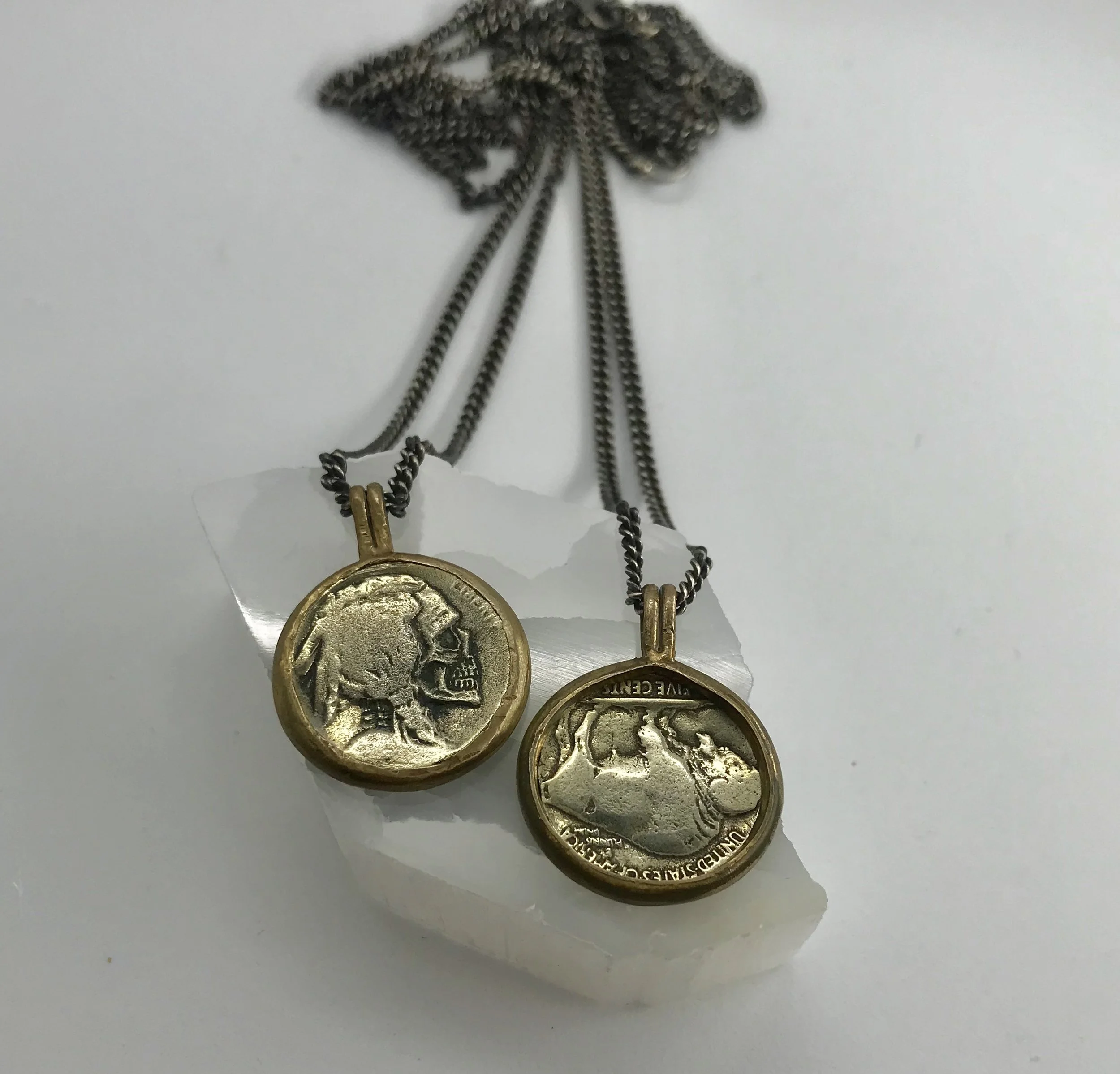 Buffalo Nickel Skull Pendant Hobo Nickel 
