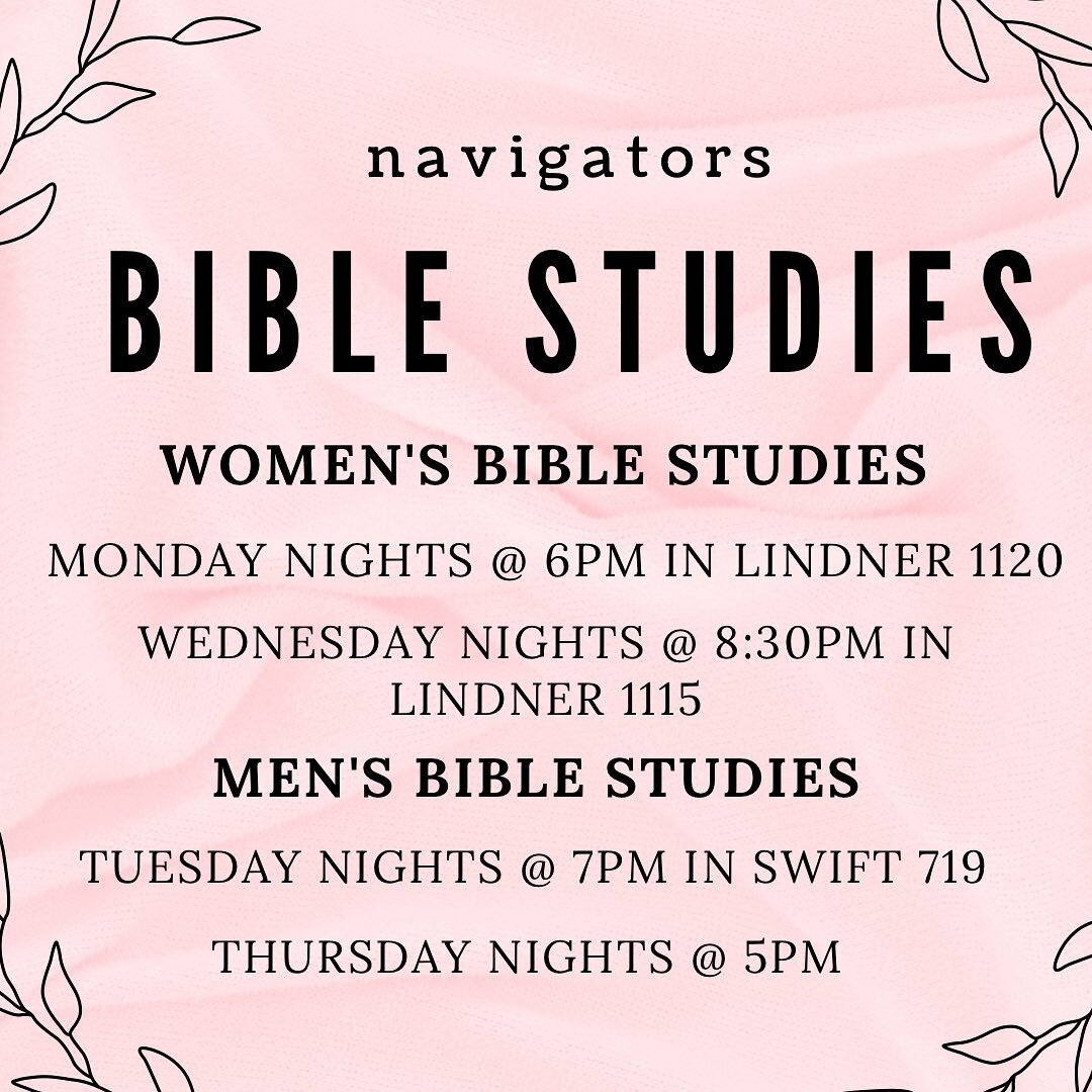 We believe that Bible Studies are one of the best ways to go deeper with our faith, engage with our community, and to meet and make new friends.
Check out our options for Men&rsquo;s and Women&rsquo;s Studies throughout this semester and join the one