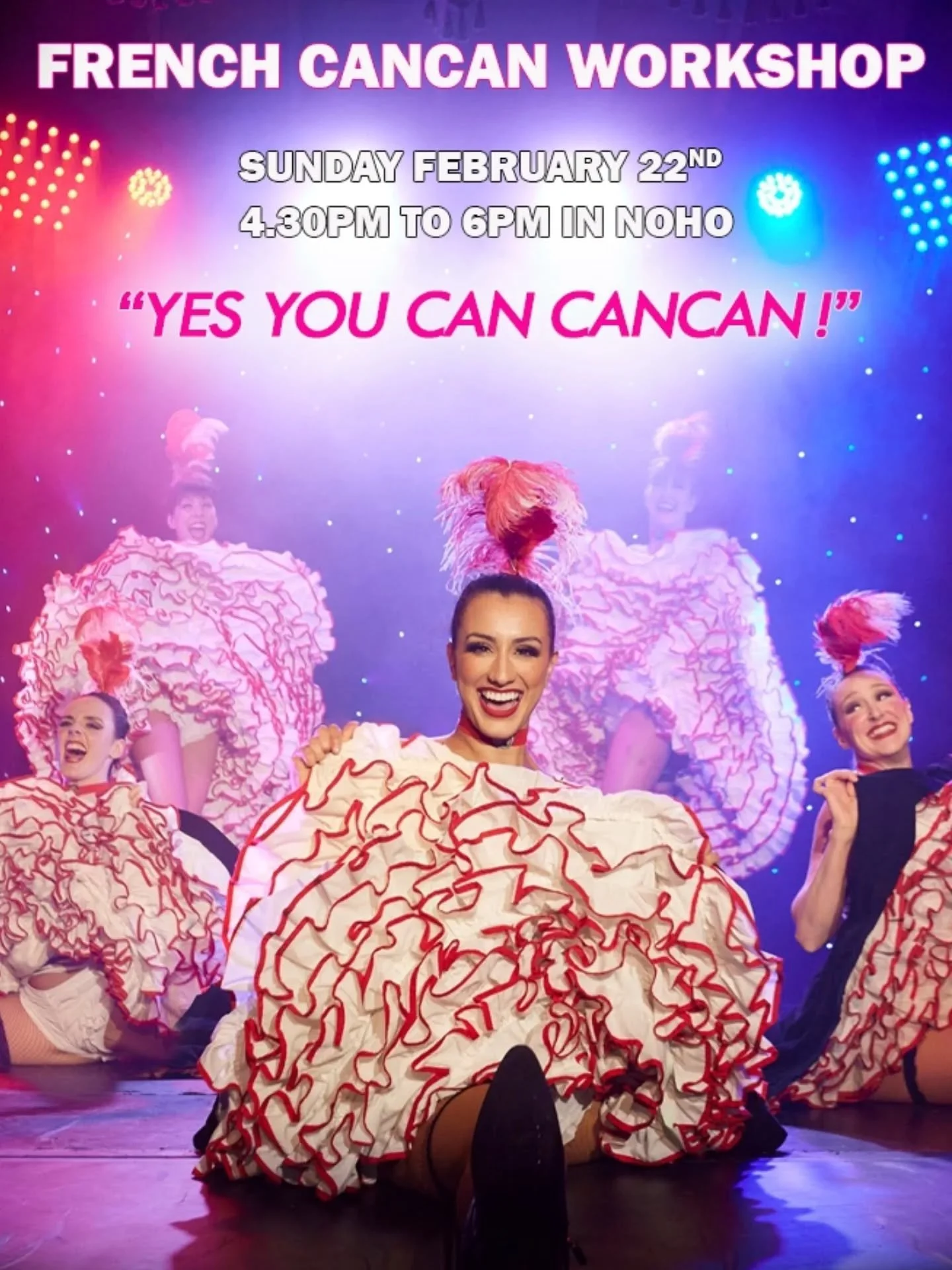 We heard you loud and clear! 📣
Finally it's happening in LA... Our first public Cancan workshop🎉

WHEN : SUNDAY FEBRUARY 22ND
WHERE : MADILYN CLARK STUDIOS, NOHO

RESERVATION REQUIRED (link in bio), 
ONLY A LIMITED SPOTS AVAILABLE.
$20 Early bird p