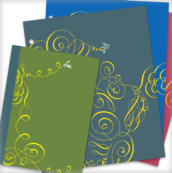 Notebook and folder design for Class Act .