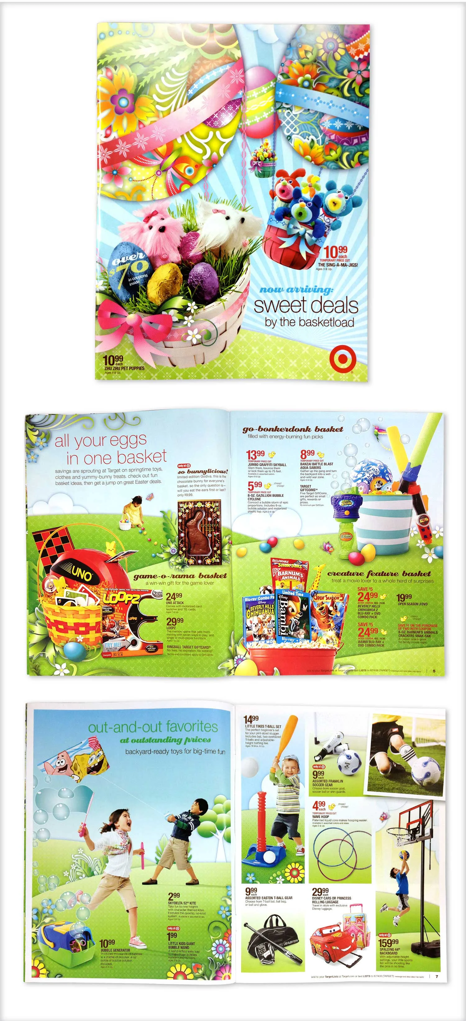 Target 2011 Spring Kids' Catalog Creative Manager: Holly Robbins Senior Art Directors: Jennifer O'Brien, Angela Johansen Art Director: Luke Hunt Photography: Ben Mckeen, Michael Haug Illustrator: Catalina Estrada Photo Stylist: Tony Vu Wardrobe Stylist: Ann Marshik Hair & Make-up: Carol Stopera