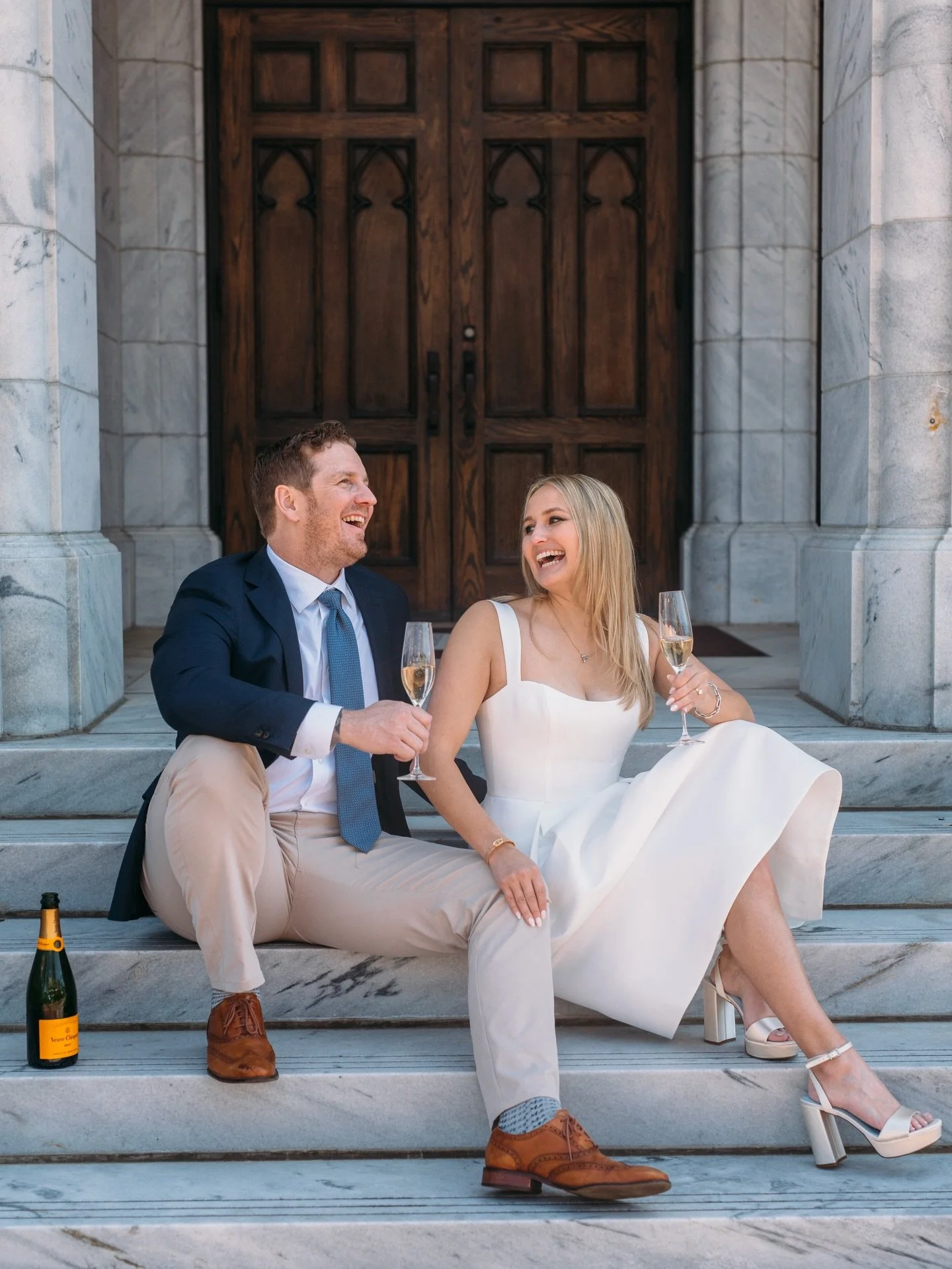Another incredibly beautiful elopement for the books! Catherine &amp; Ben&rsquo;s Marietta Square elopement was so much fun and I love that they included their gorgeous Dalmatian! 😍🥂🐶 Dogs are always welcome at your shoots with me!