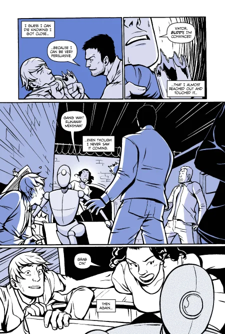 A Boy and a Girl , art by Natalie Nourigat, lettering by Ed Brisson