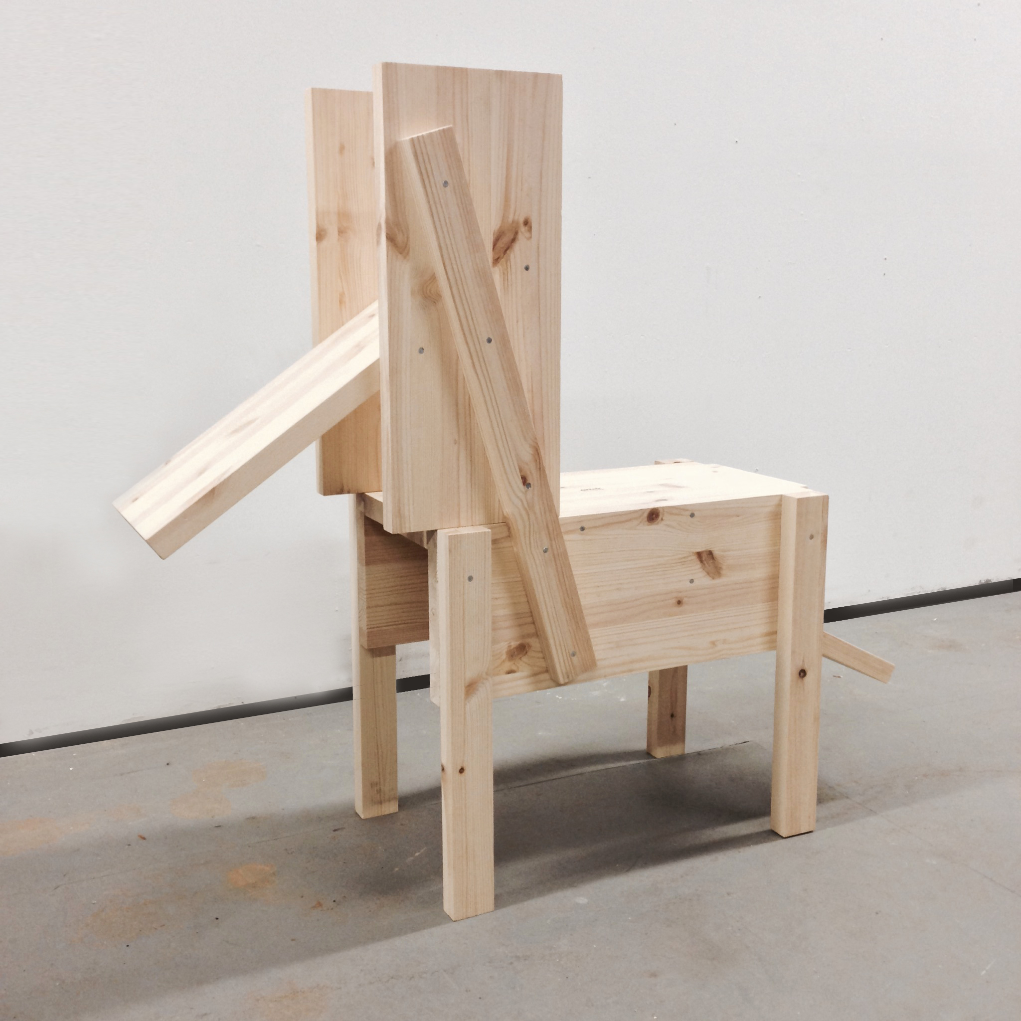 DO THE DOWNWARD DOG! , 2013 Repurposed Enzo Mari's Sedia 1 chair