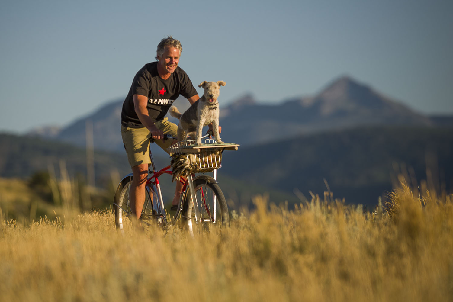 Walking the dog - Bozeman style.