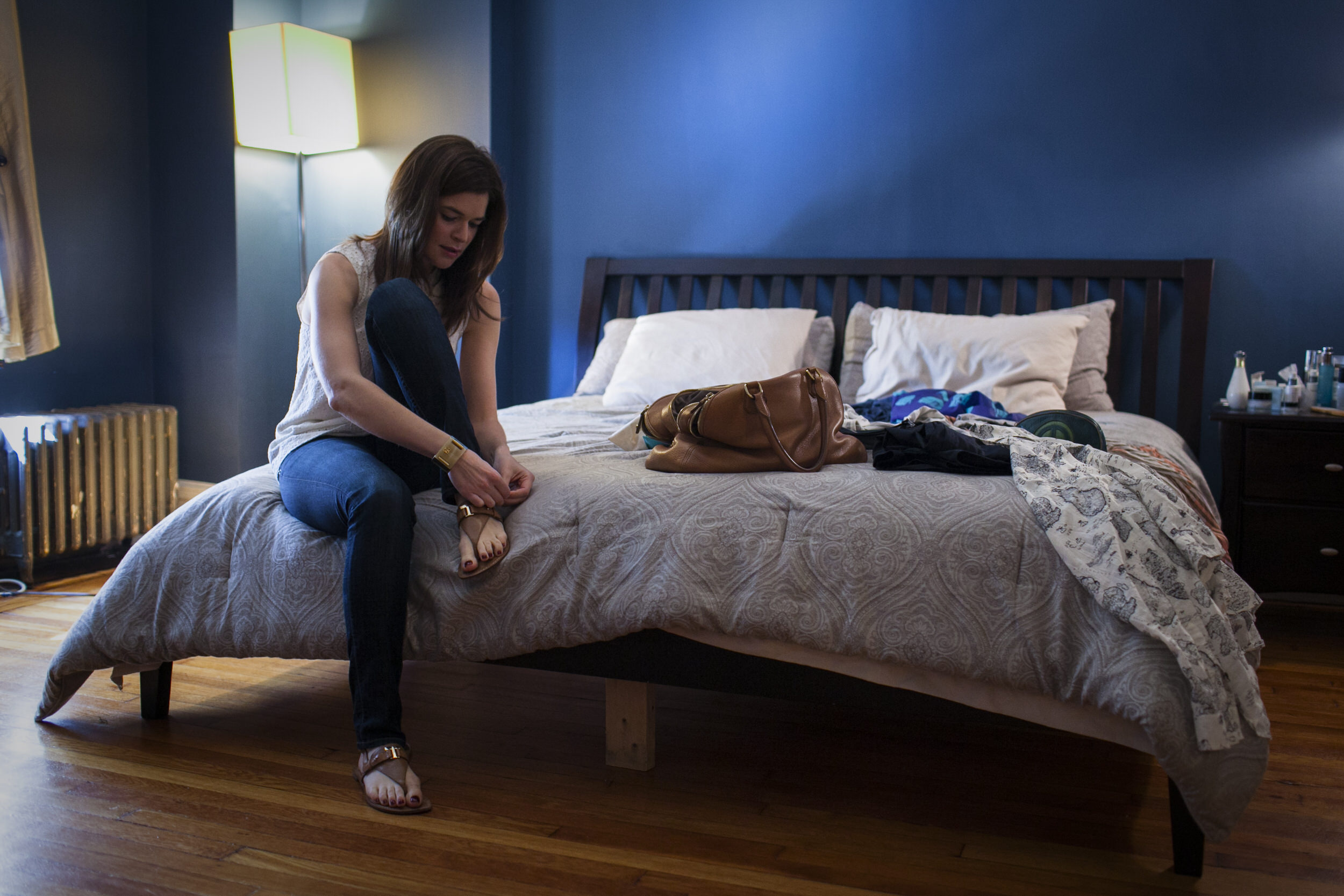 Actor Betsy Brandt, known for her role on Breaking Bad, at home in Manhattan.