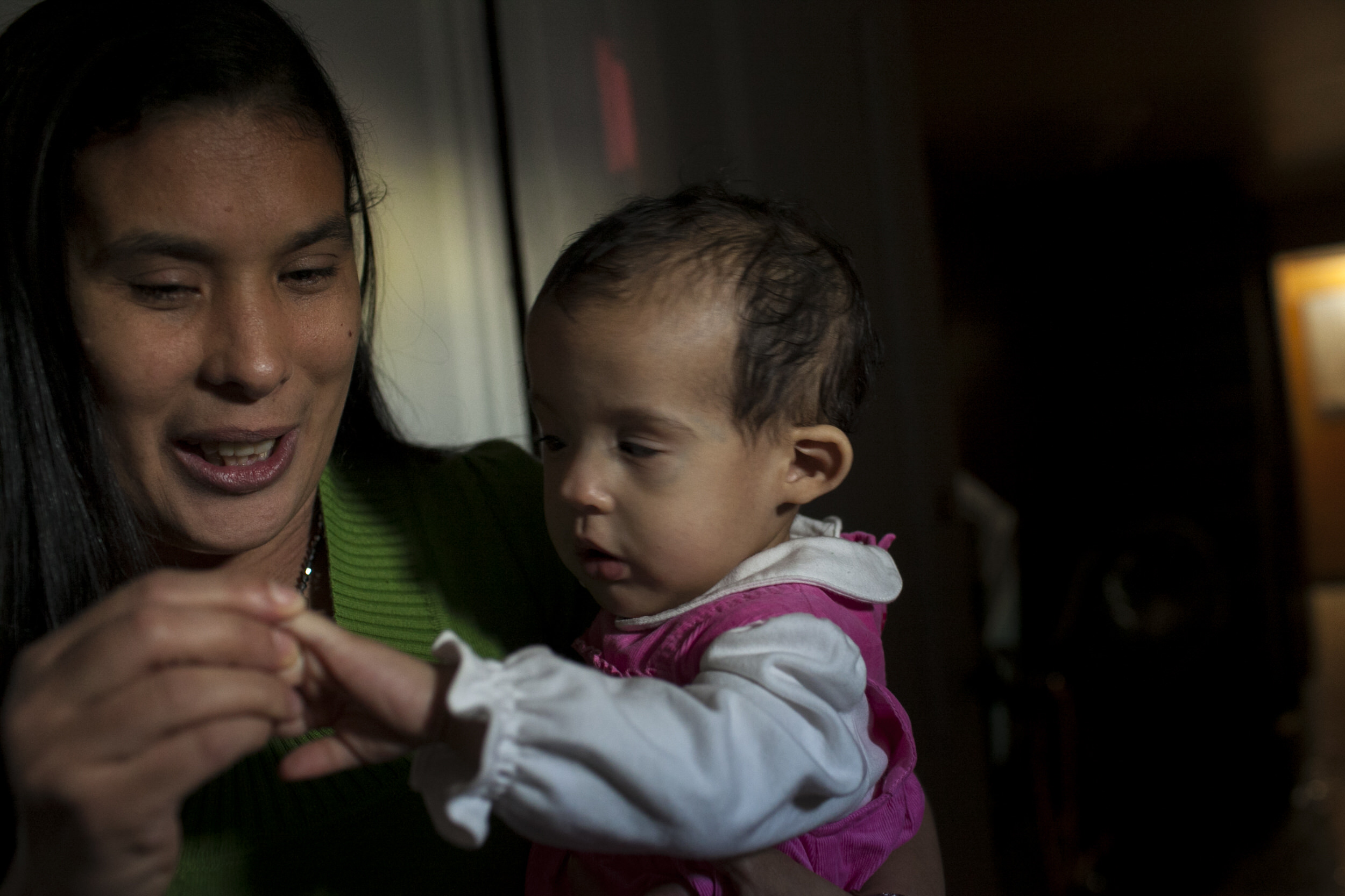  Yugely Nuñez and her daughter who share a genetic retinal disorder. Brooklyn, NY 