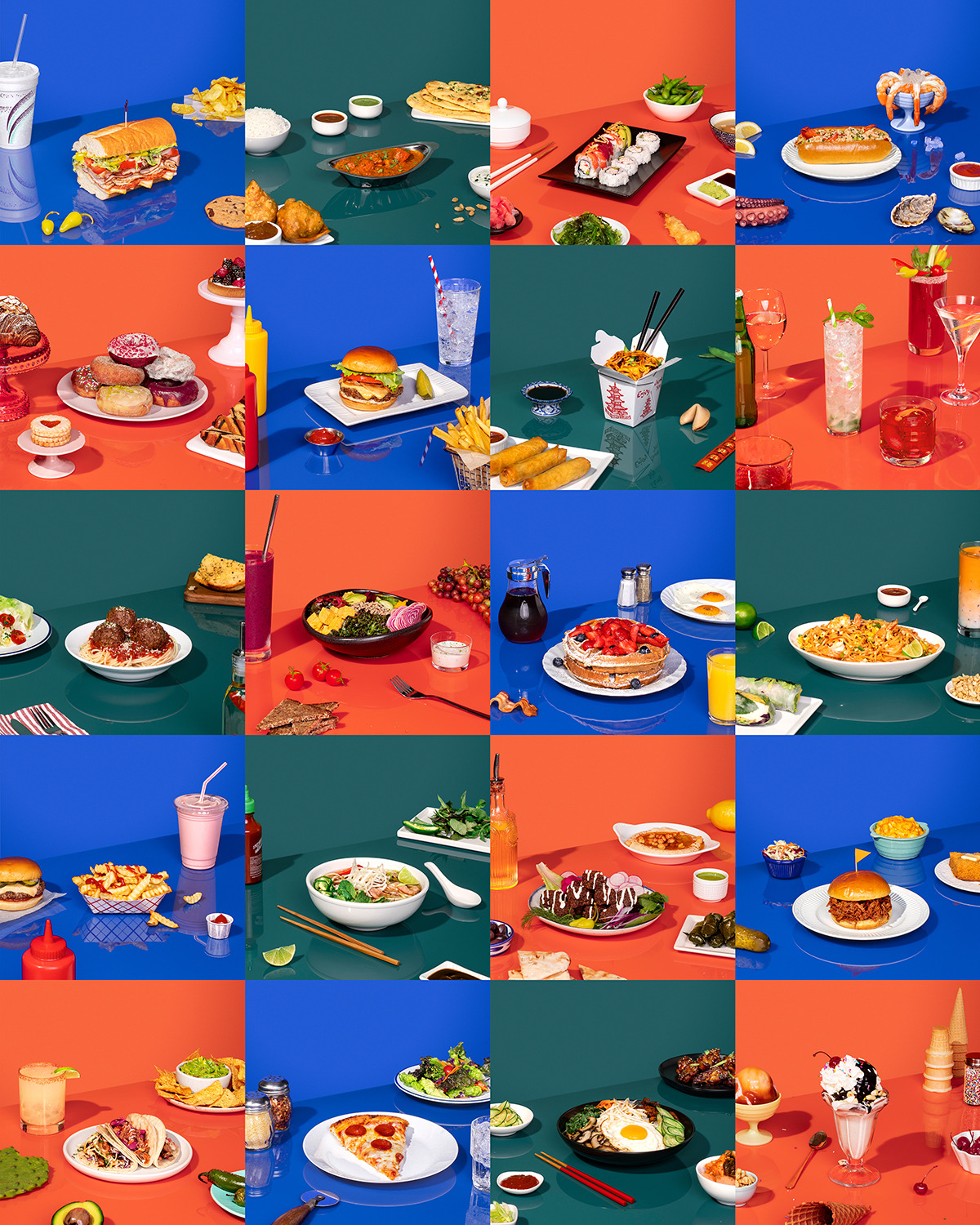 20 Food Category Photoshoot for Postmates App | Product