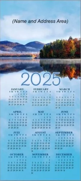 Scenic Fall Lake Calendar for 2025