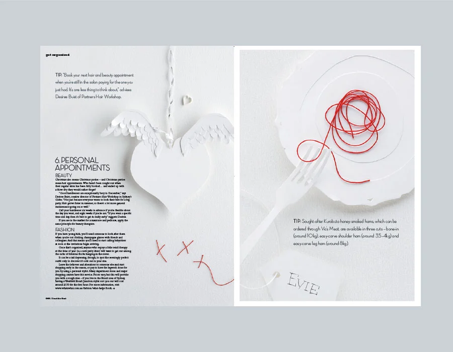 paper Sculpture James Gordon + photography Sam McAdam + styling Vanessa Colyer Tay