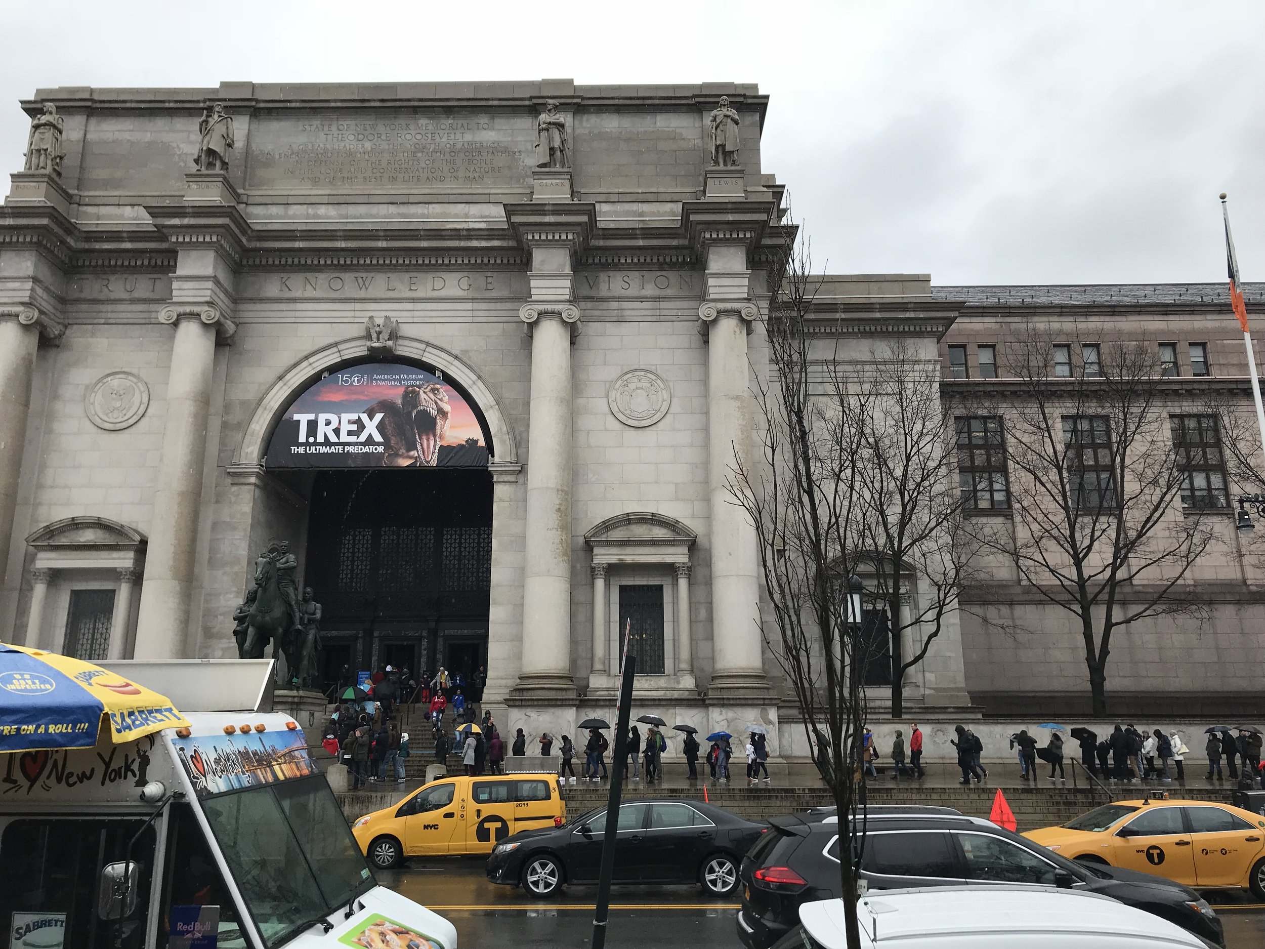 Waiting in line at the AMNH