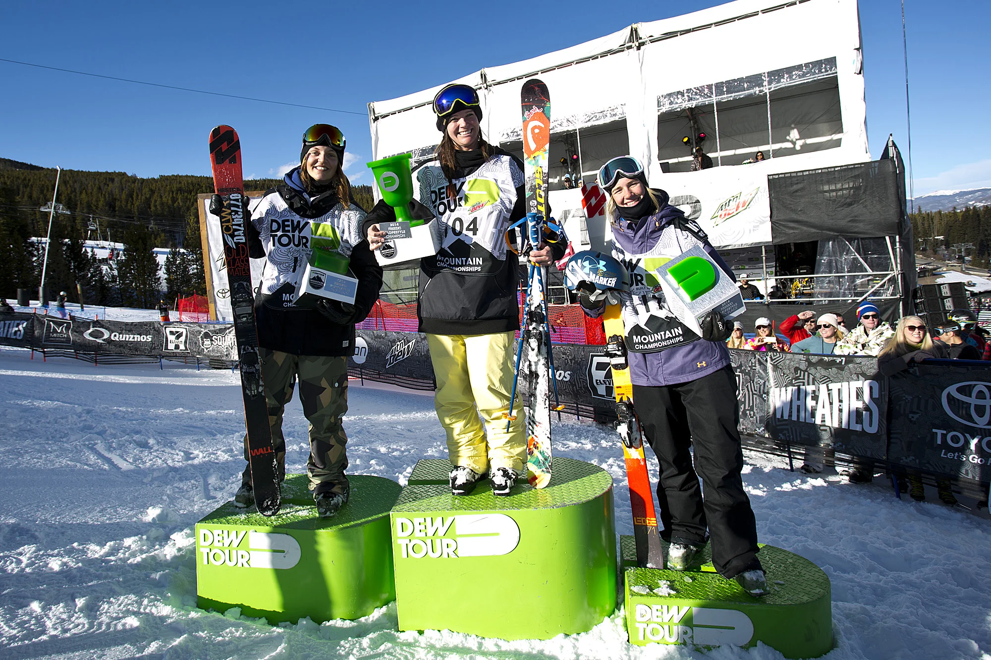 Podium shot at the 2014 Dew Tour in Breckenridge.
