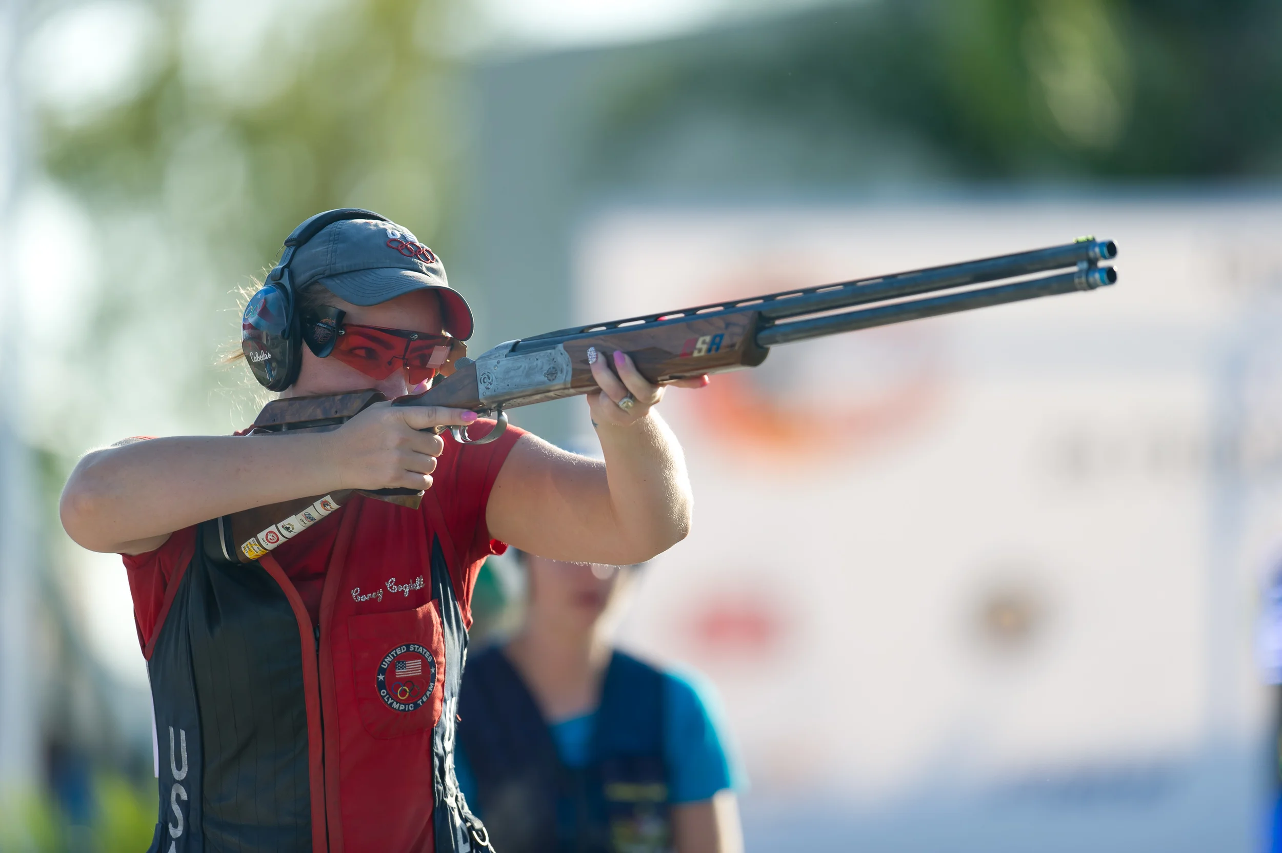 In competition, Corey uses Krieghoff Shotguns.