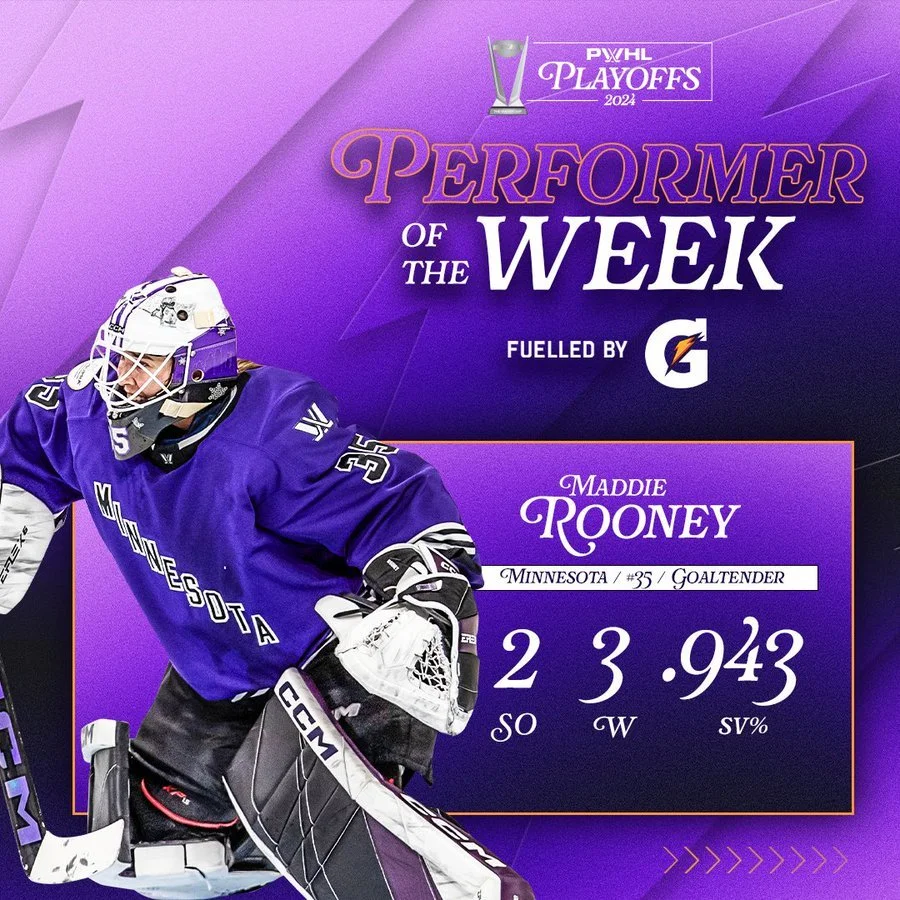 PWHL Playoffs Performer of the Week