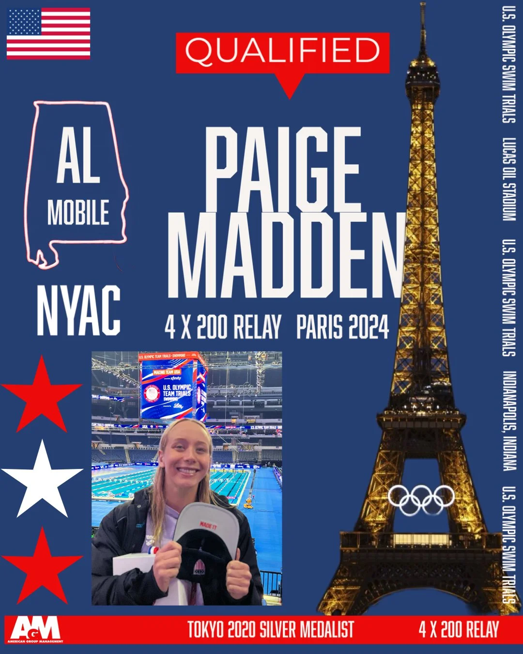 Paige Madden earns 3 Freestyle swims as a member of U.S. Olympic Team at Paris 2024