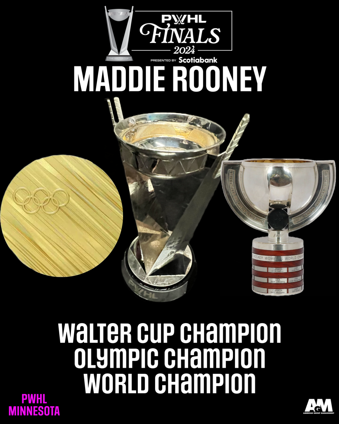 2024 Inaugural PWHL Walter Cup Champion - Maddie Rooney