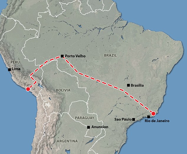 The route will cut across South America's most biologically diverse environments.