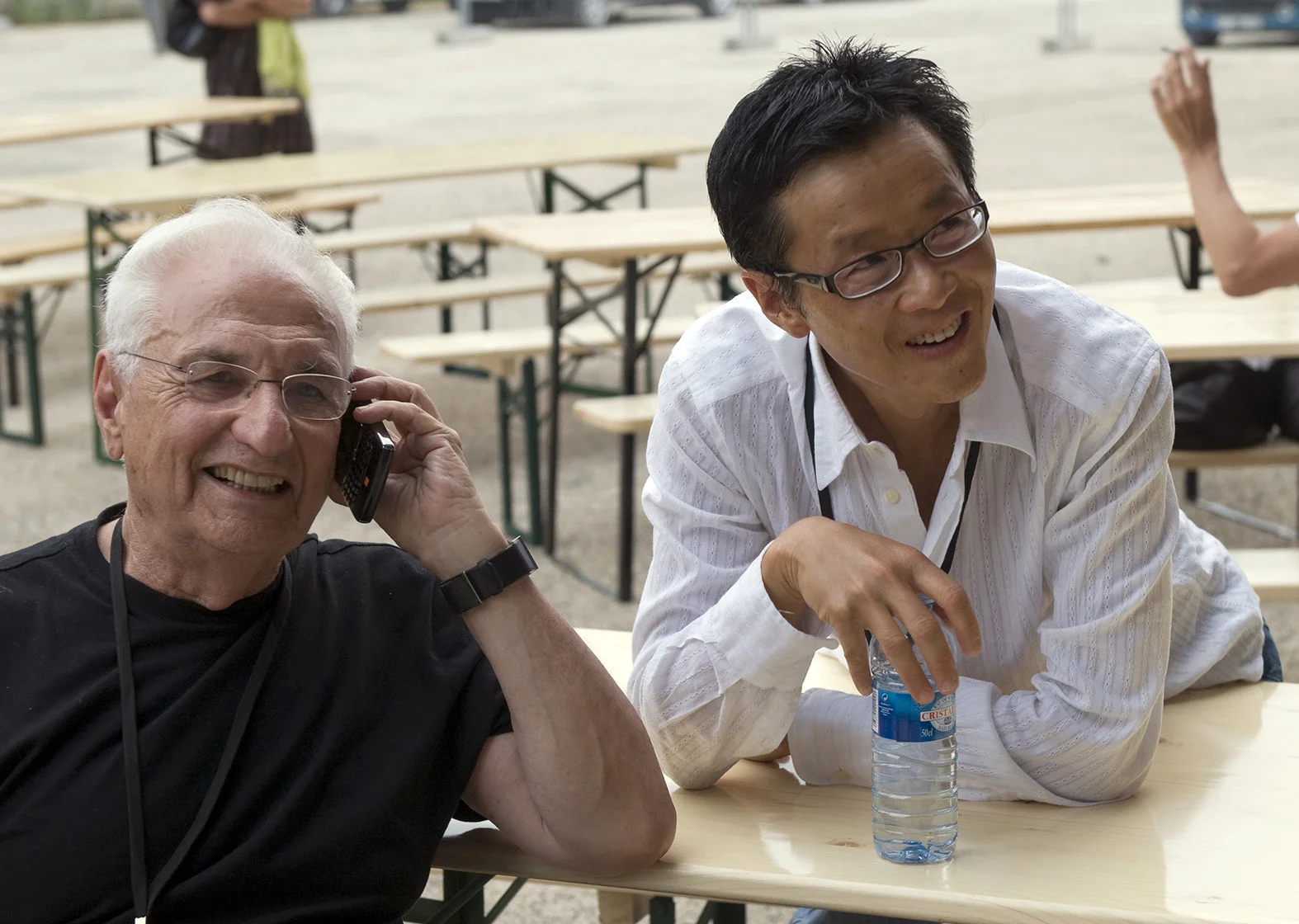 Edwin Chan with Frank Gehry, Photo by Thomas Mayer