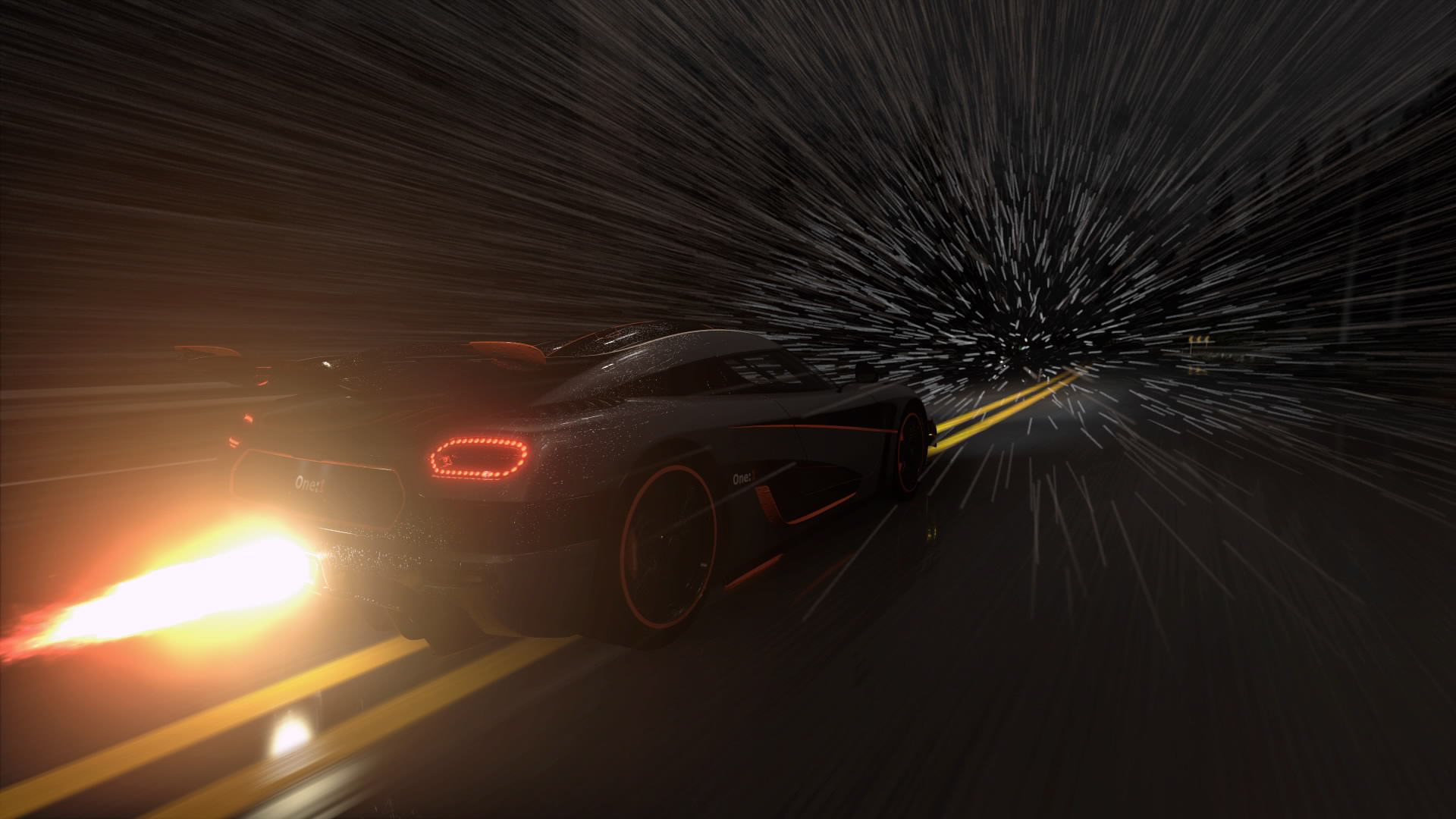 The Koenigsegg One:1 is terrifying, especially in the snow. And it farts fire.