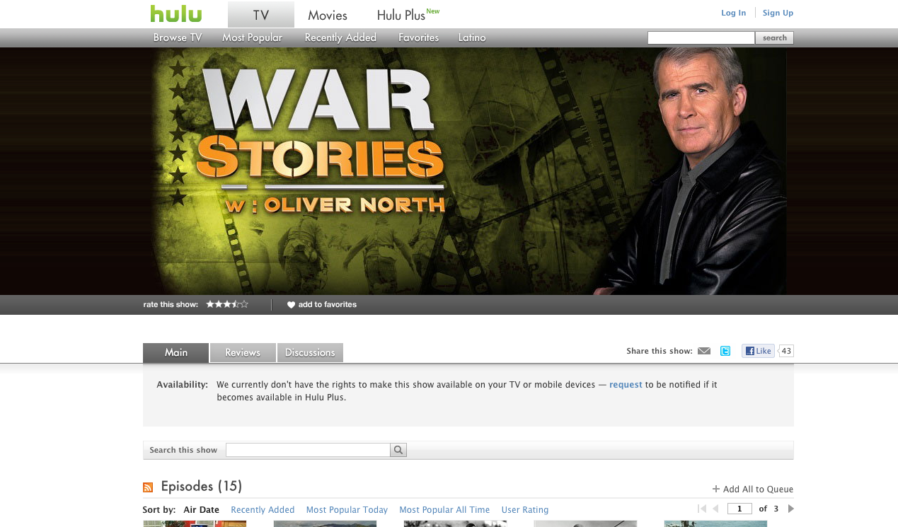 War Stories on Hulu&nbsp;