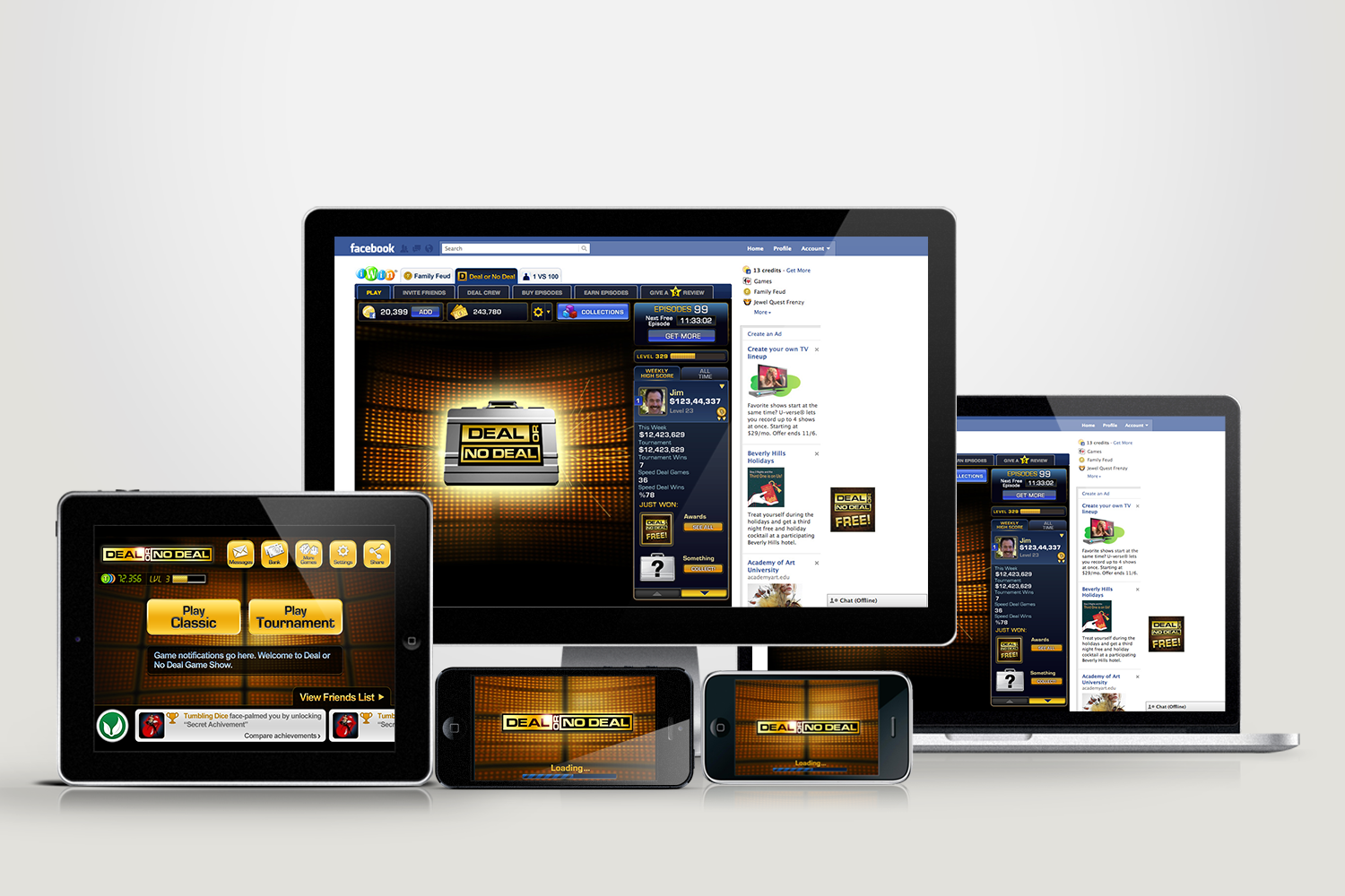 Deal or No Deal (web, mobile, social app)