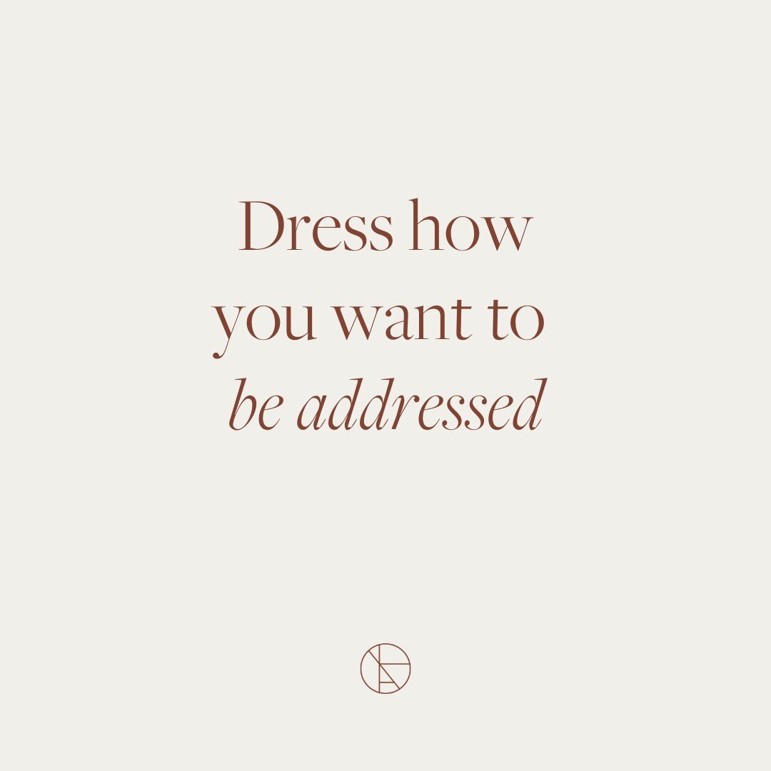 Dress how you want to be addressed

Food for thought. 

#lookliketheleaderyouare 
#personalbrandstyle
#personalstylist
#femaleleaders 
#femaleentrepreneur