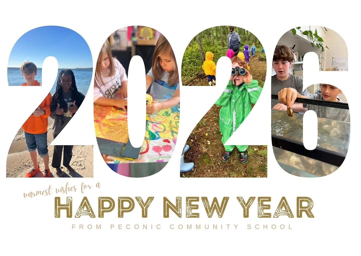 ✨Warmest wishes for a Happy New Year from all of us at Peconic Community School! As we embark on a new year, we&rsquo;re reflecting on the joy and privilege of educating these amazing students. From forest explorations to everyday moments of growth, 