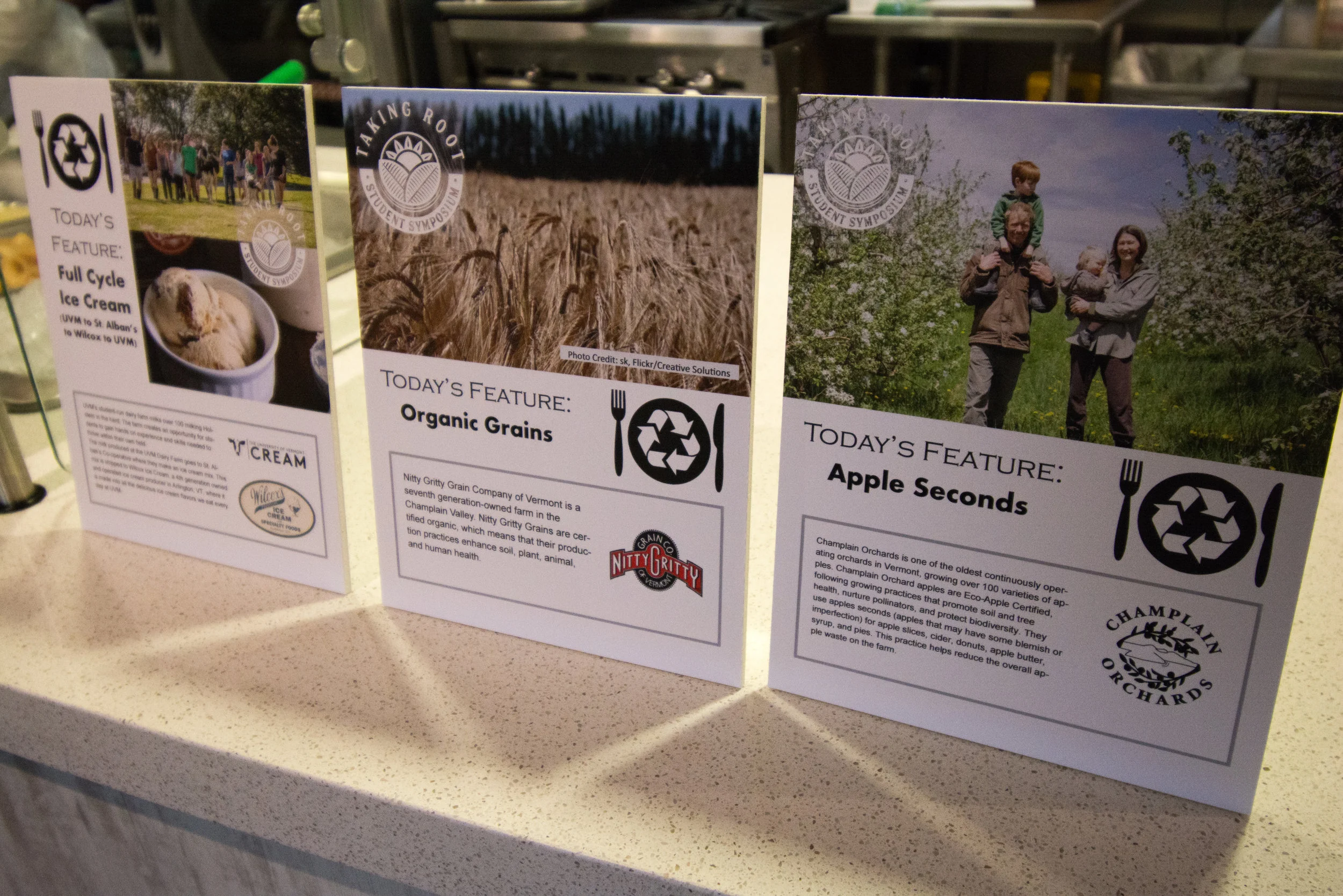 UVM Dining highlights the connection between food served at UVM cafeterias and the farms and food businesses where the food is produced. Photo by Nate Stevens.